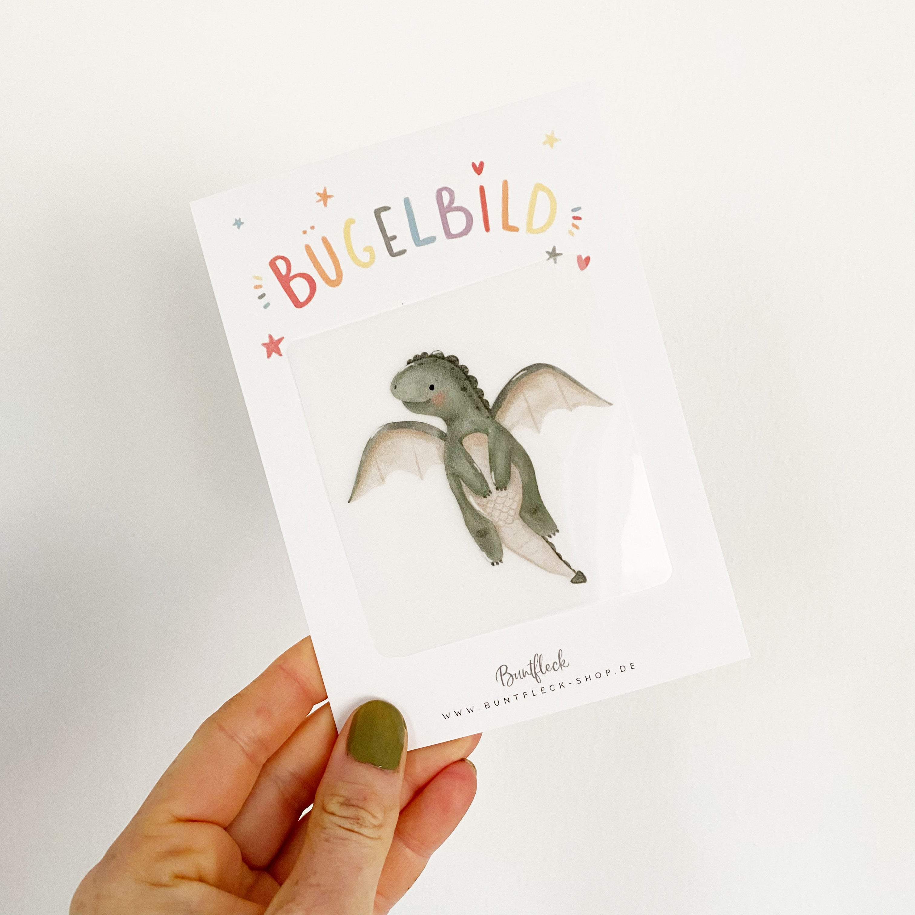 Mini Bügelbild - Drache