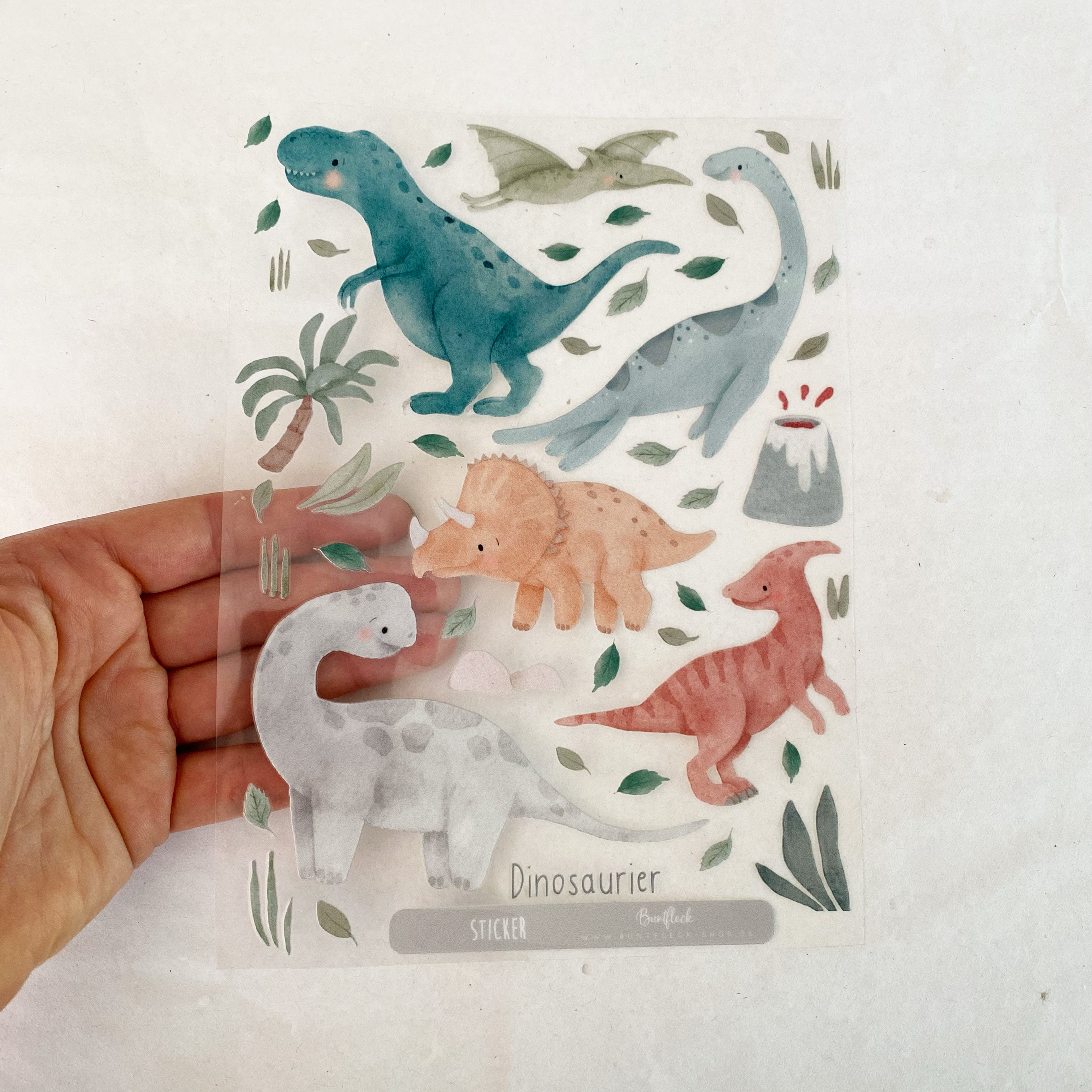 RANDLOSE Aufkleber / Sticker / Rub on Sticker - cute Dinos