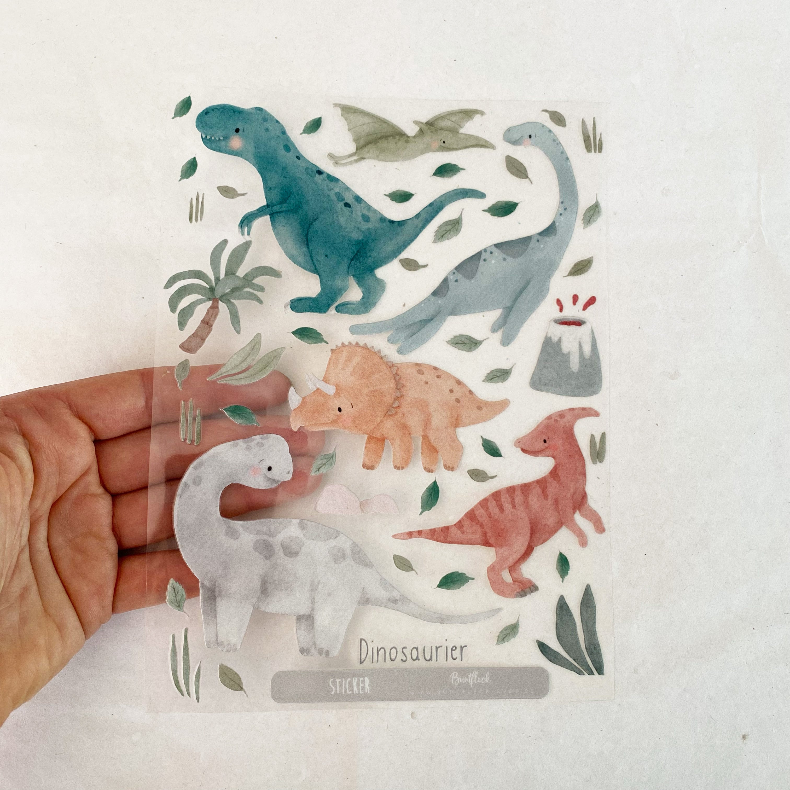 RANDLOSE Aufkleber / Sticker / Rub on Sticker - cute Dinos