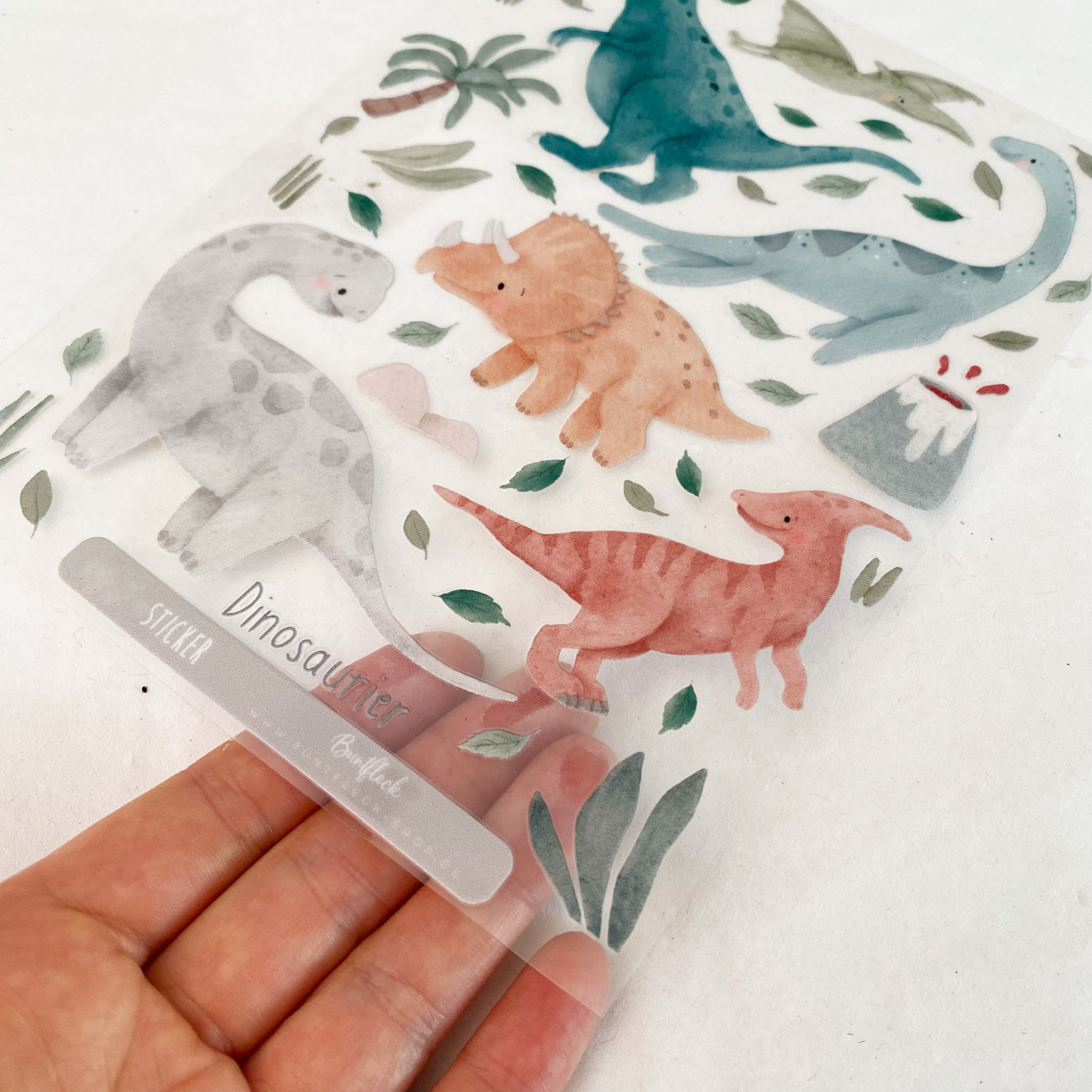 RANDLOSE Aufkleber / Sticker / Rub on Sticker - cute Dinos