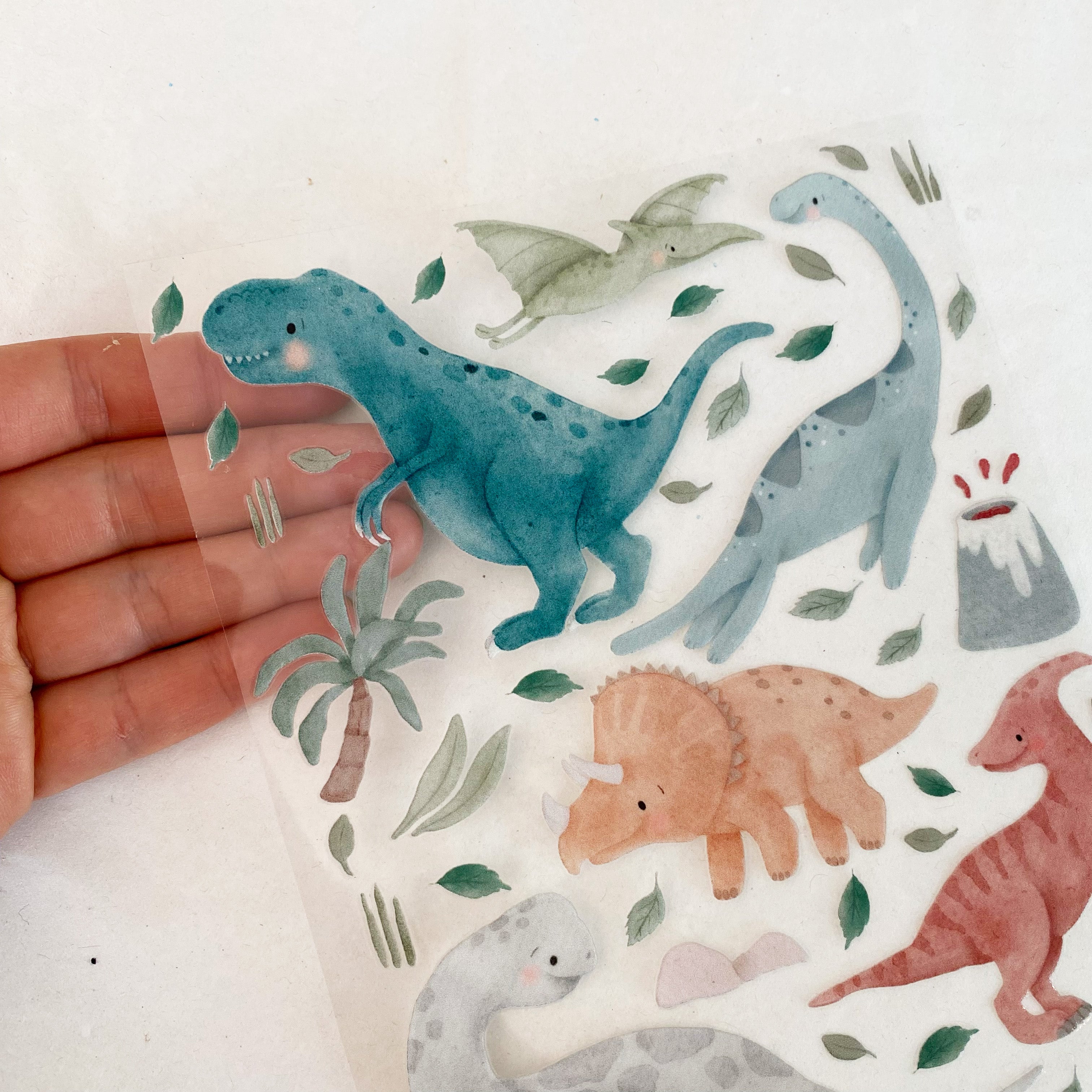 RANDLOSE Aufkleber / Sticker / Rub on Sticker - cute Dinos