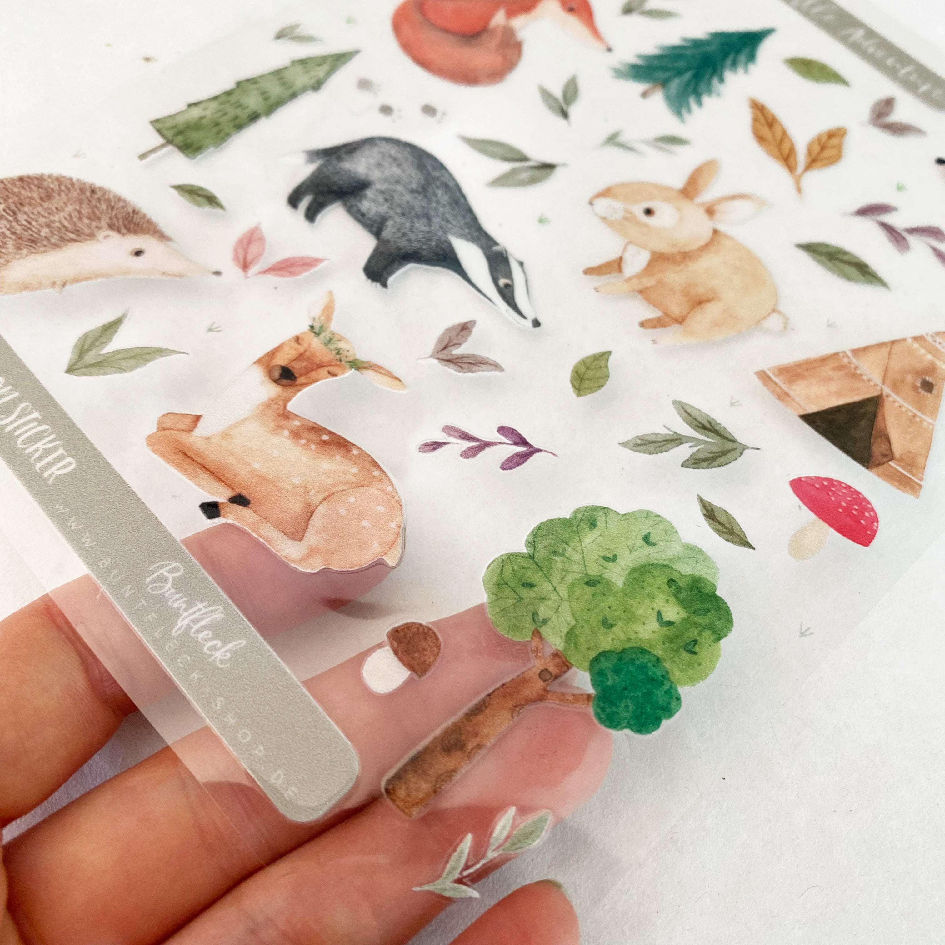 RANDLOSE Aufkleber / Sticker / Rub on Sticker - Waldtiere