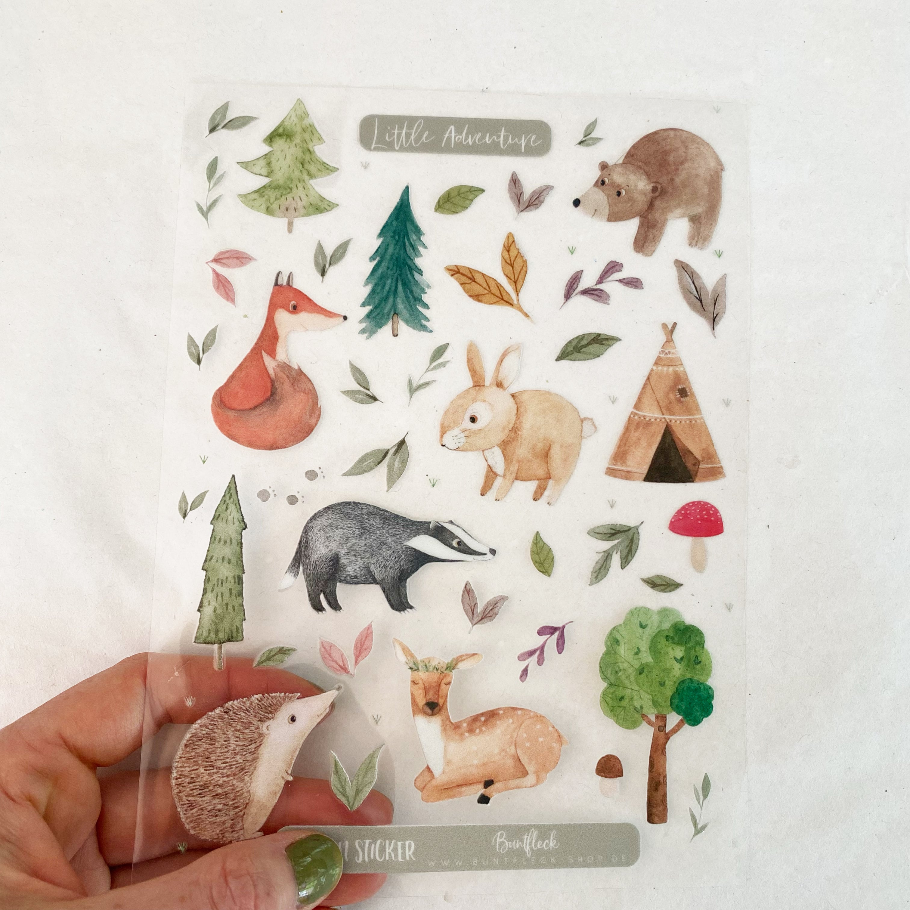 RANDLOSE Aufkleber / Sticker / Rub on Sticker - Waldtiere