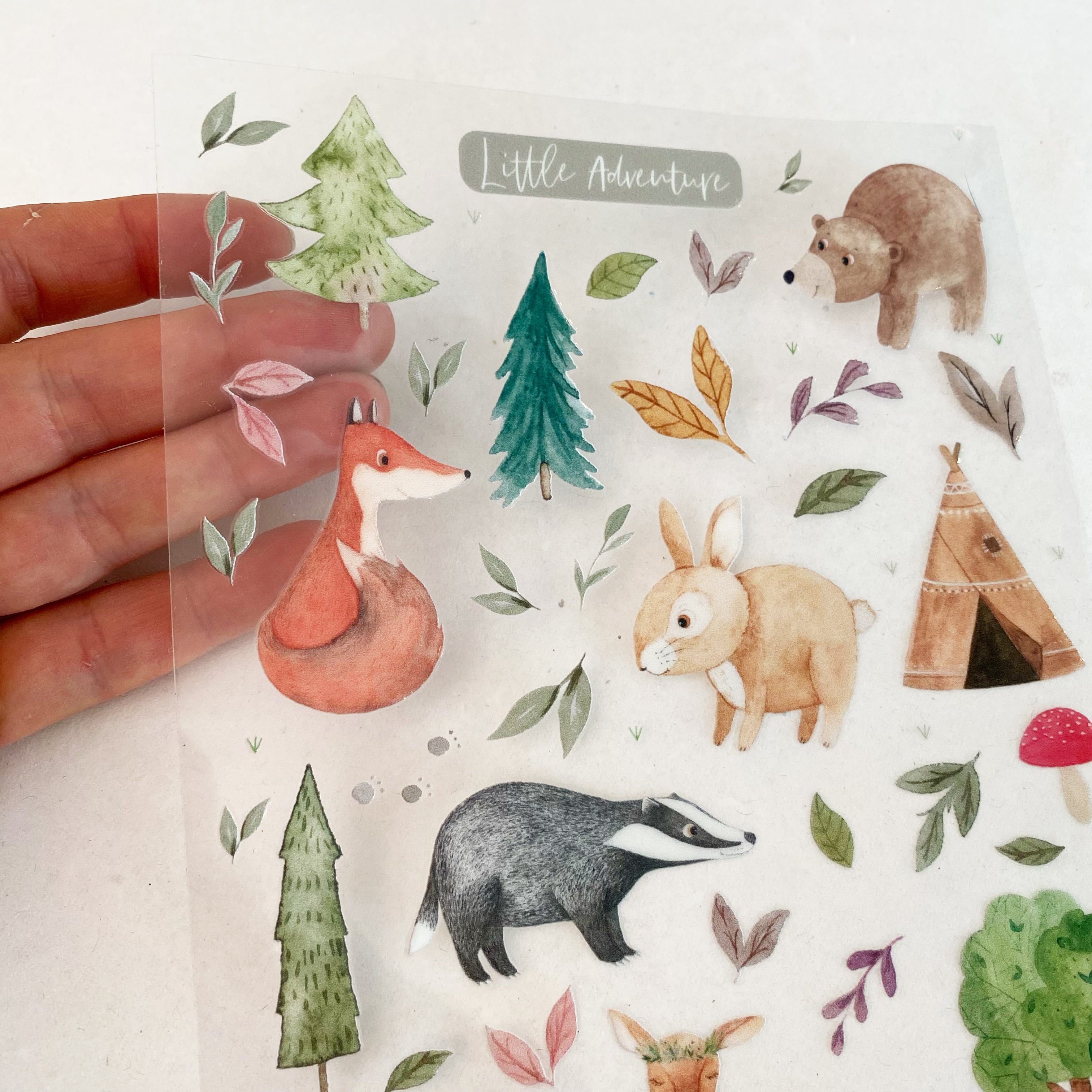 RANDLOSE Aufkleber / Sticker / Rub on Sticker - Waldtiere