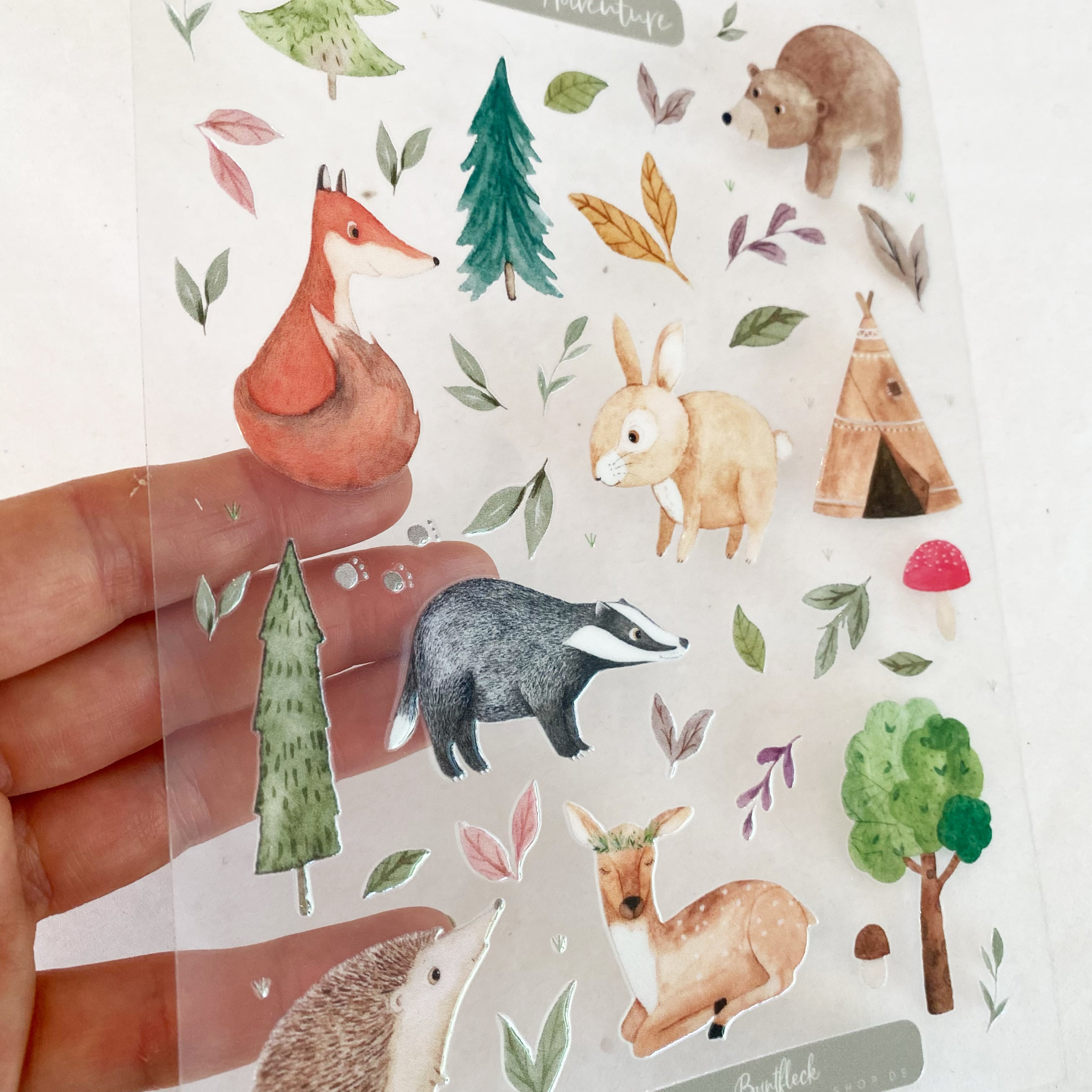 RANDLOSE Aufkleber / Sticker / Rub on Sticker - Waldtiere