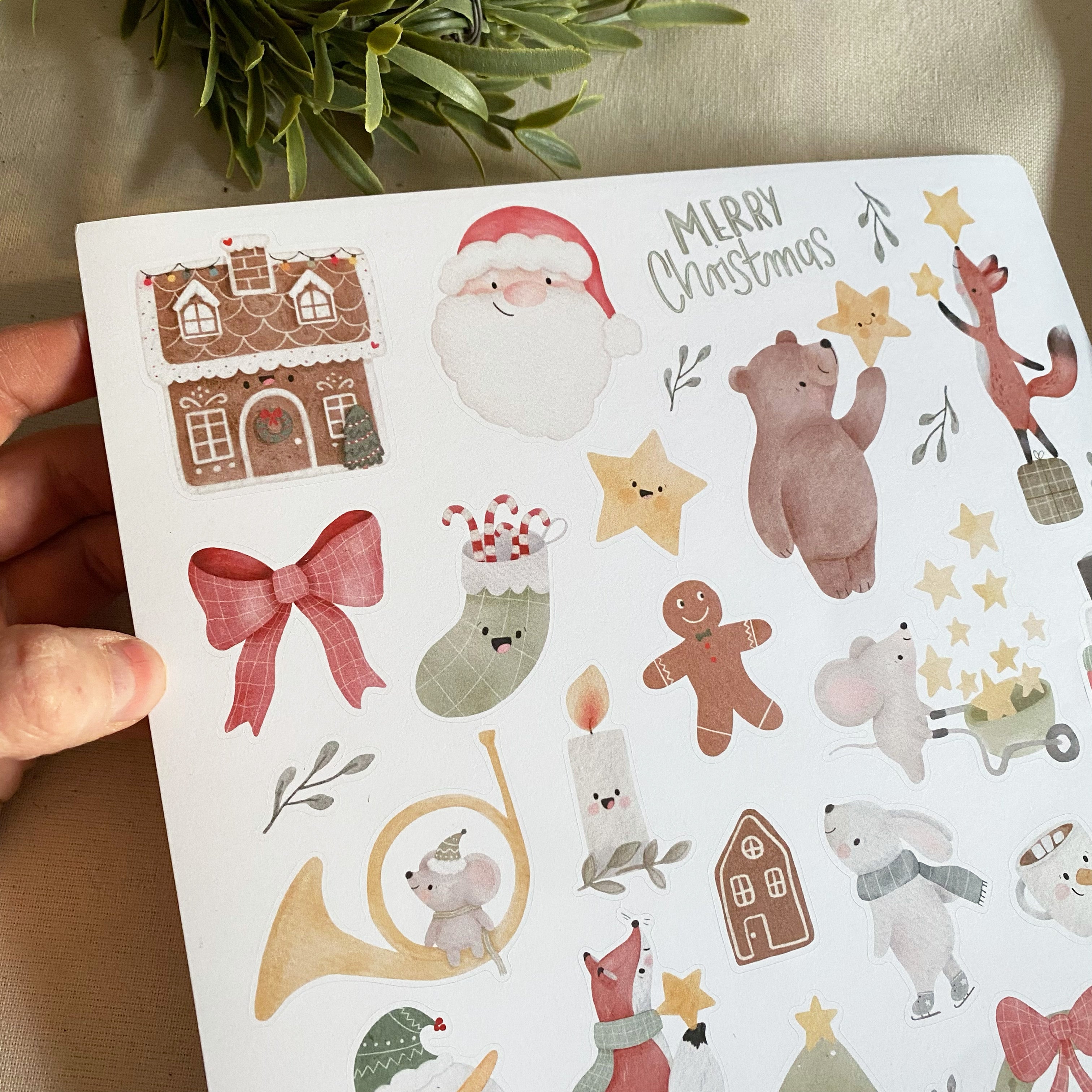 Adventskalender DIY / Christmas / Weihnachten / Advent / Aufkleber - Süße Weihnachtssticker
