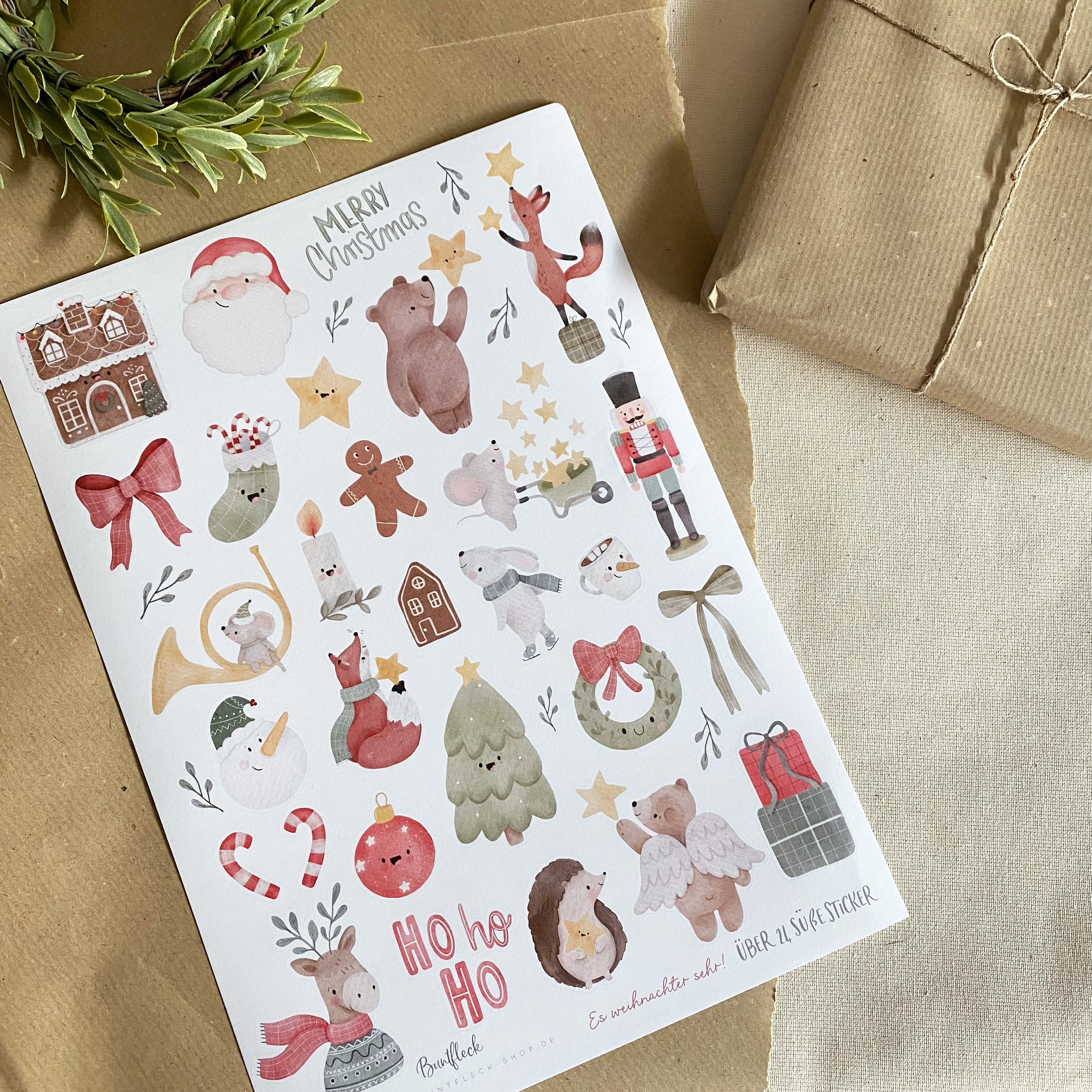 Adventskalender DIY / Christmas / Weihnachten / Advent / Aufkleber - Süße Weihnachtssticker