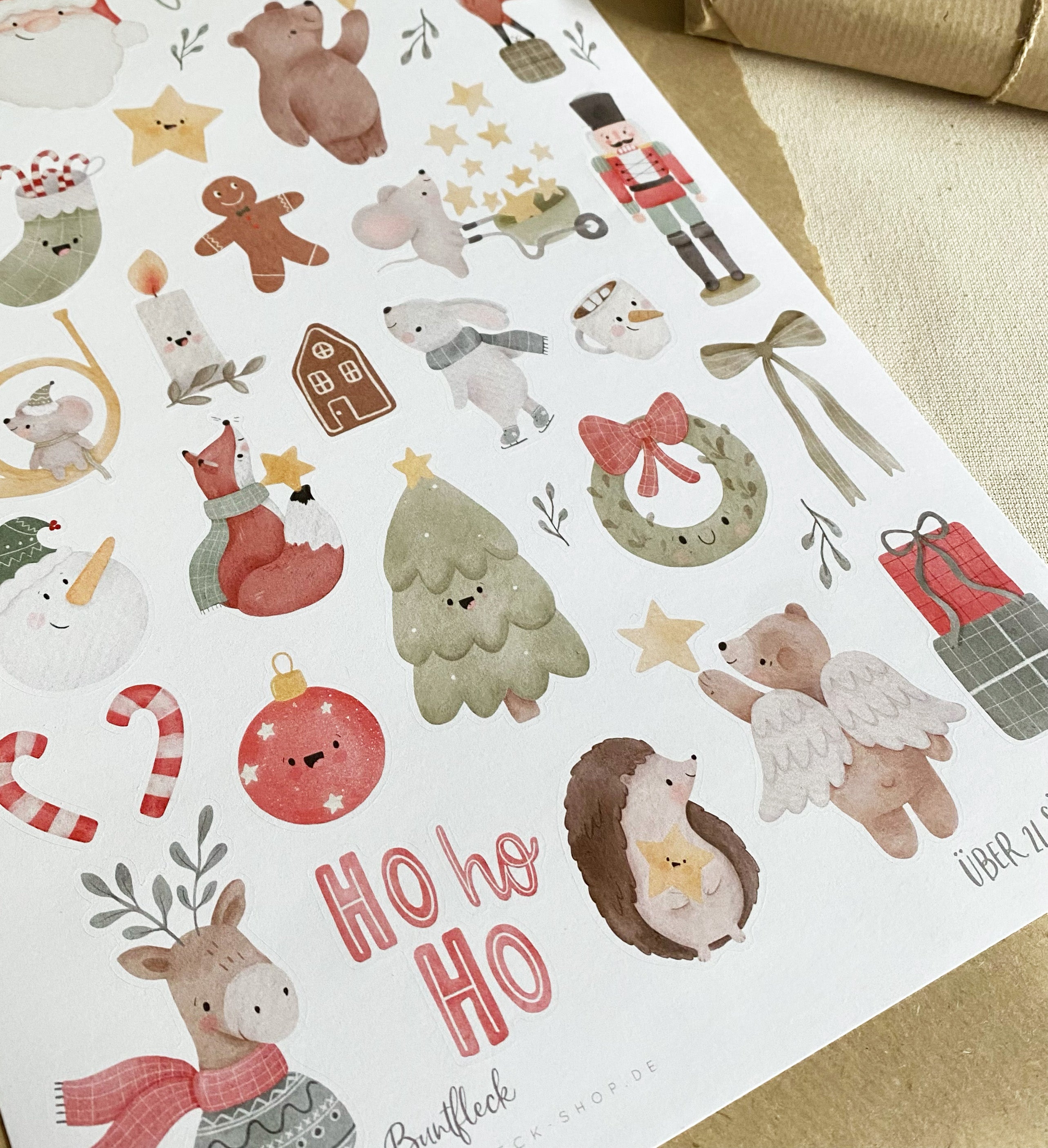 Adventskalender DIY / Christmas / Weihnachten / Advent / Aufkleber - Süße Weihnachtssticker