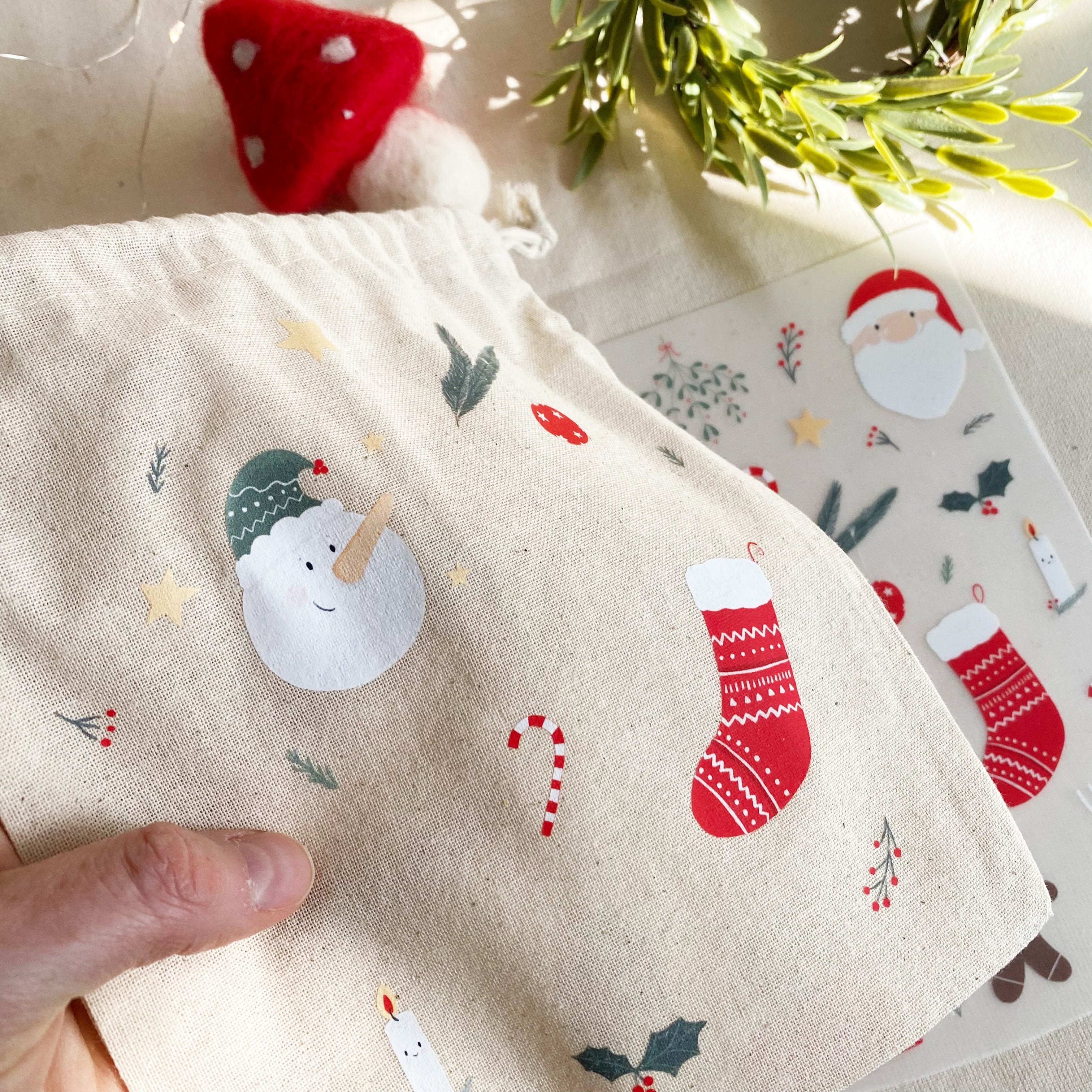 Bügelbilder Doodle Weihnachten - Hot Peel / Iron on/ Applikationen /Muster