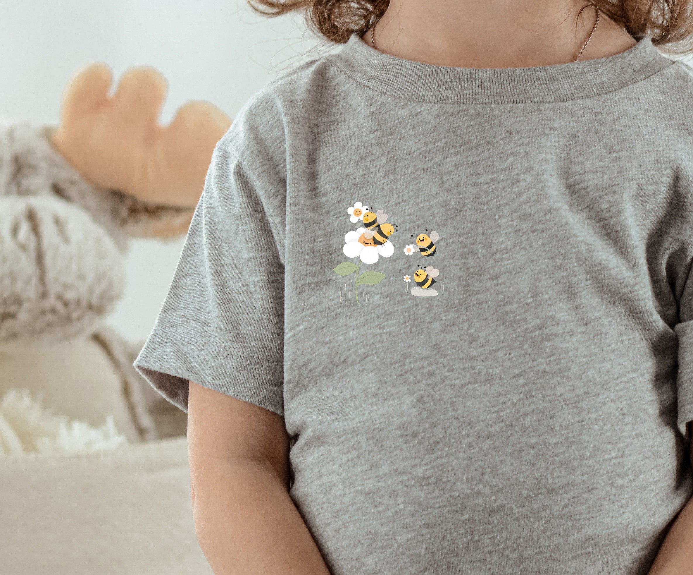 Mini Bügelbilder - Set aus Gänseblume + Bienen