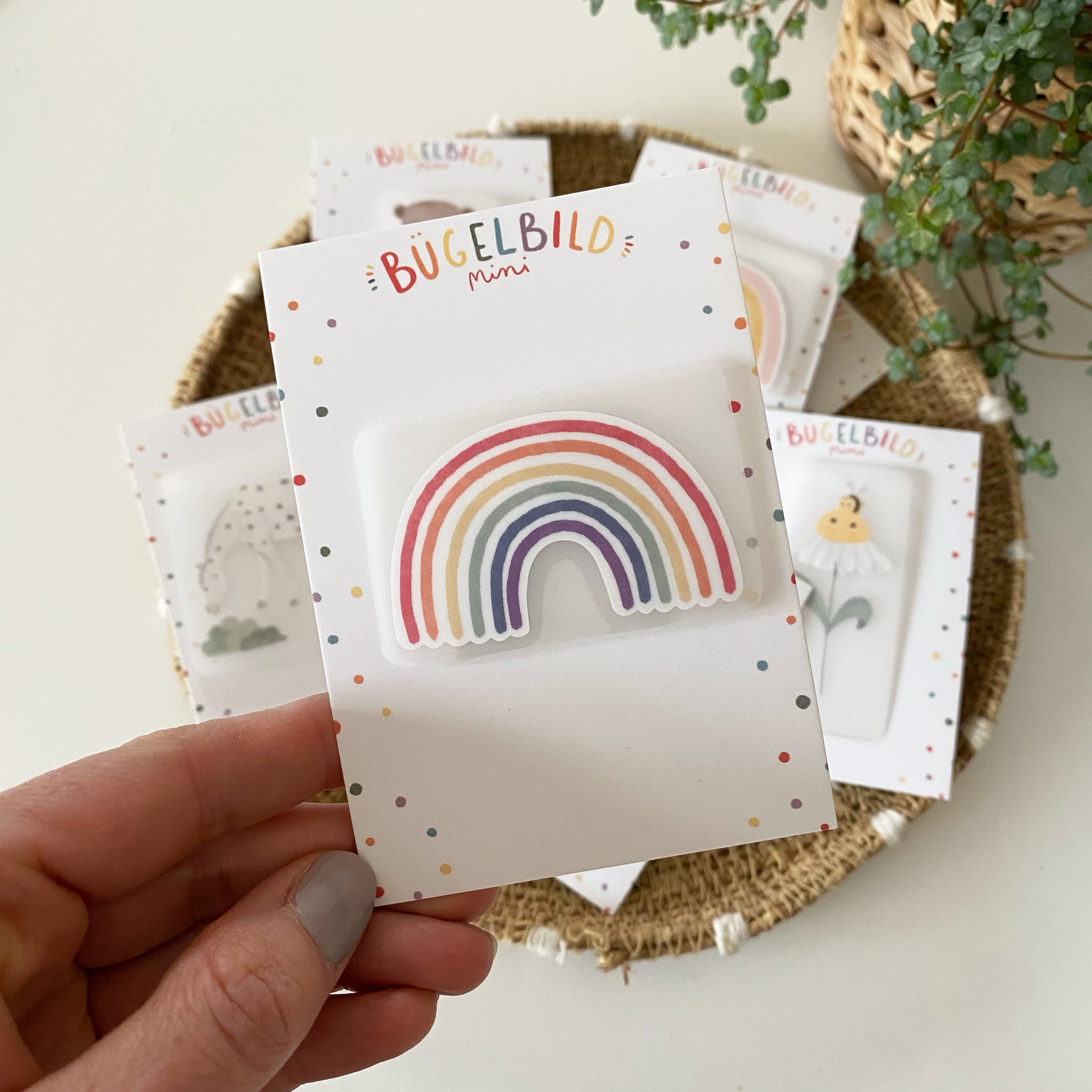 Mini Bügelbilder - Regenbogen in verschiedenen Farben