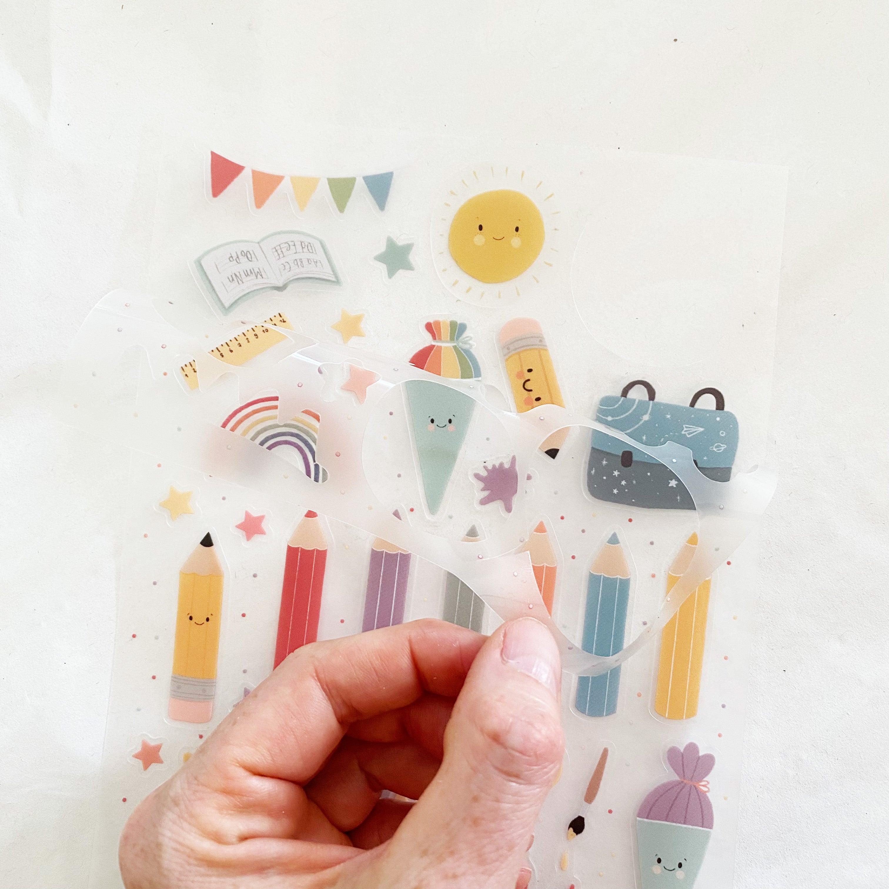 Stickersheet/Stickerbogen/Washipapier/Vinyl - Schulanfang