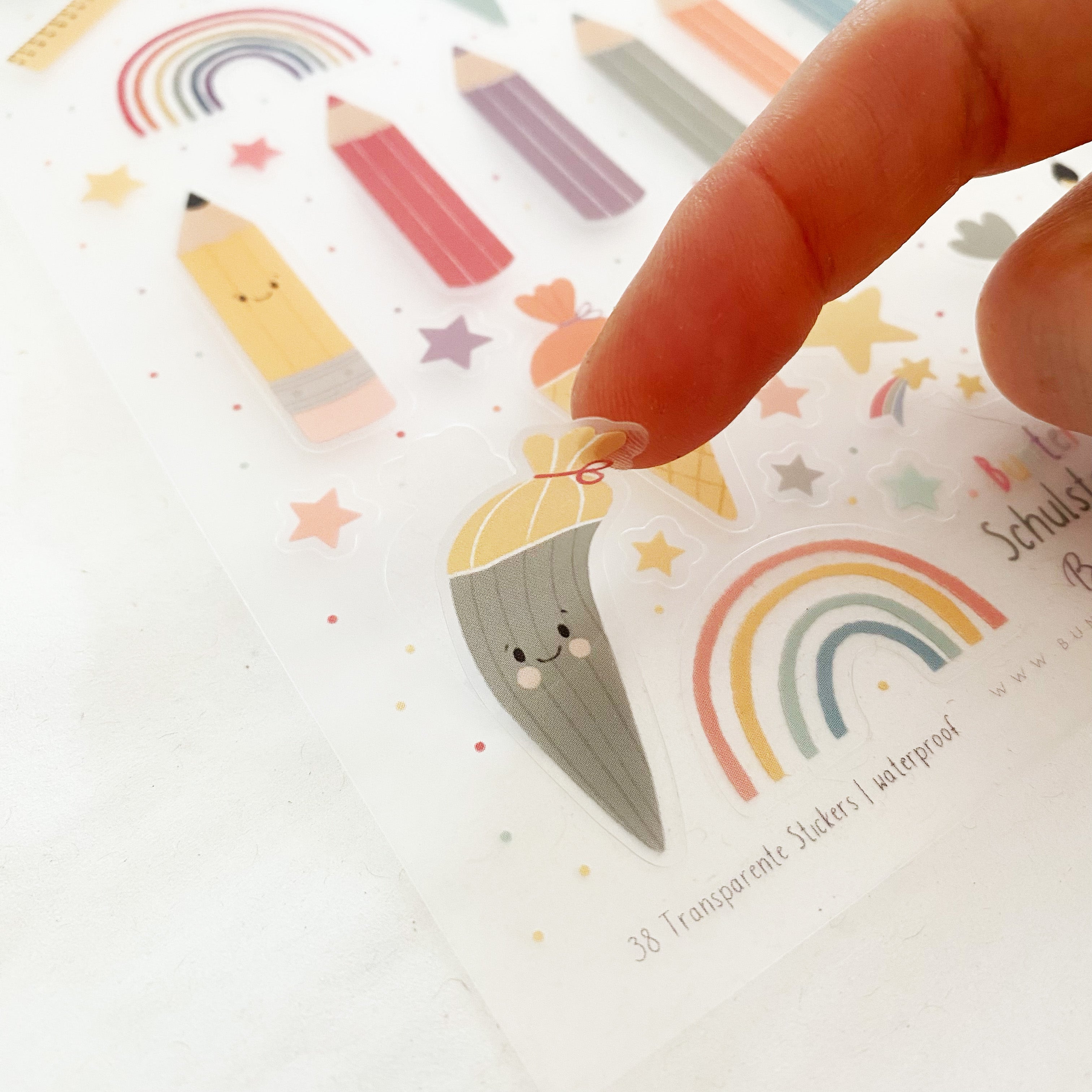 Stickersheet/Stickerbogen/Washipapier/Vinyl - Schulanfang