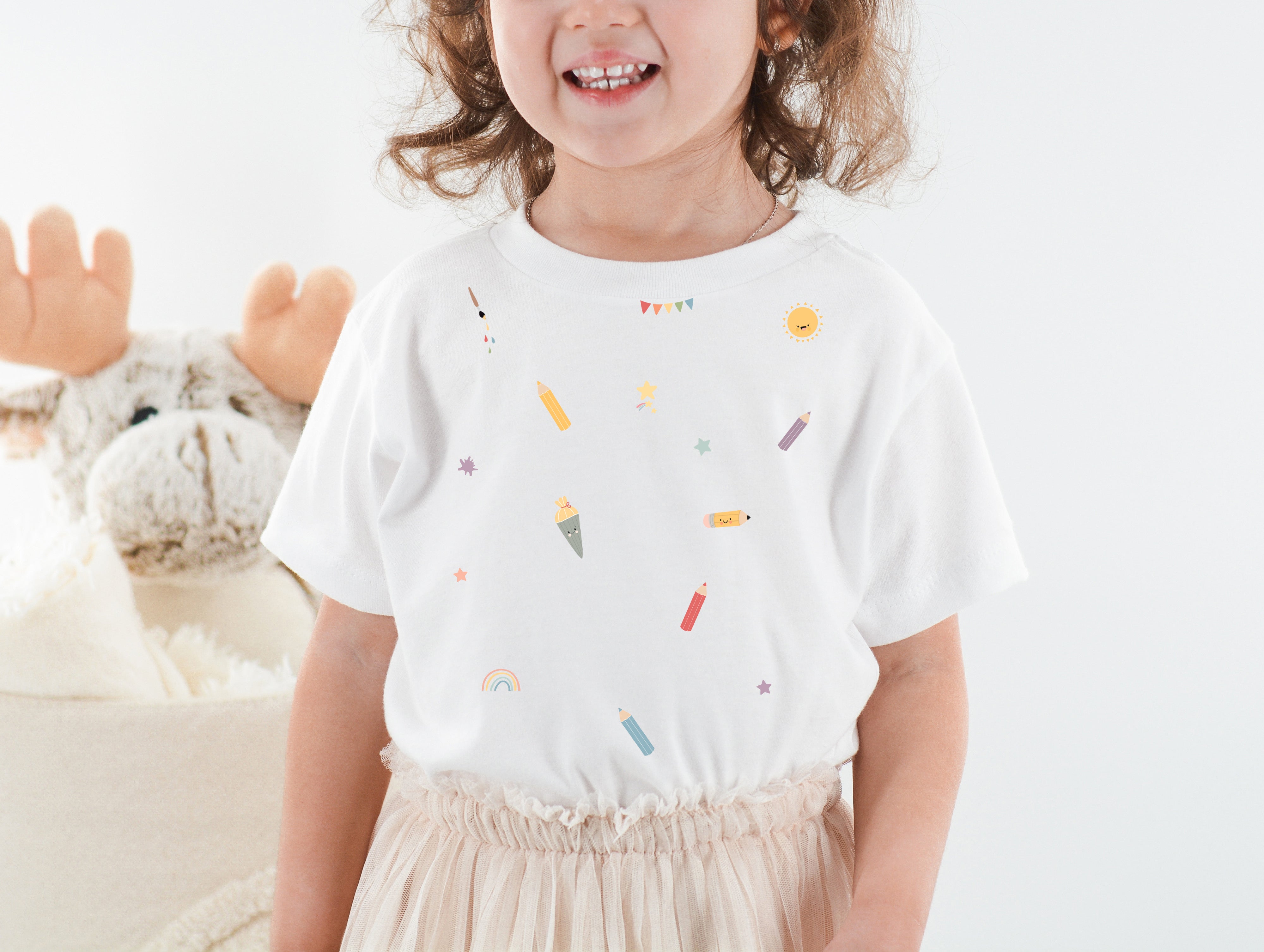 Iron-on transfers for the start of school / Iron on / Application