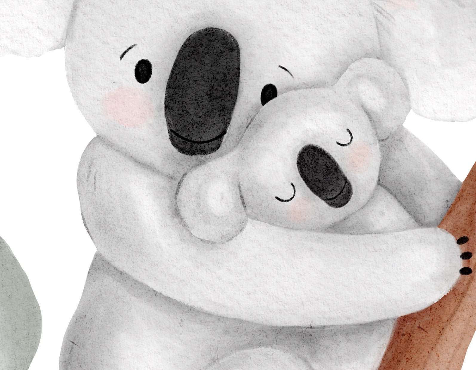 Poster/Kunstdruck - Koala Mama + Kind