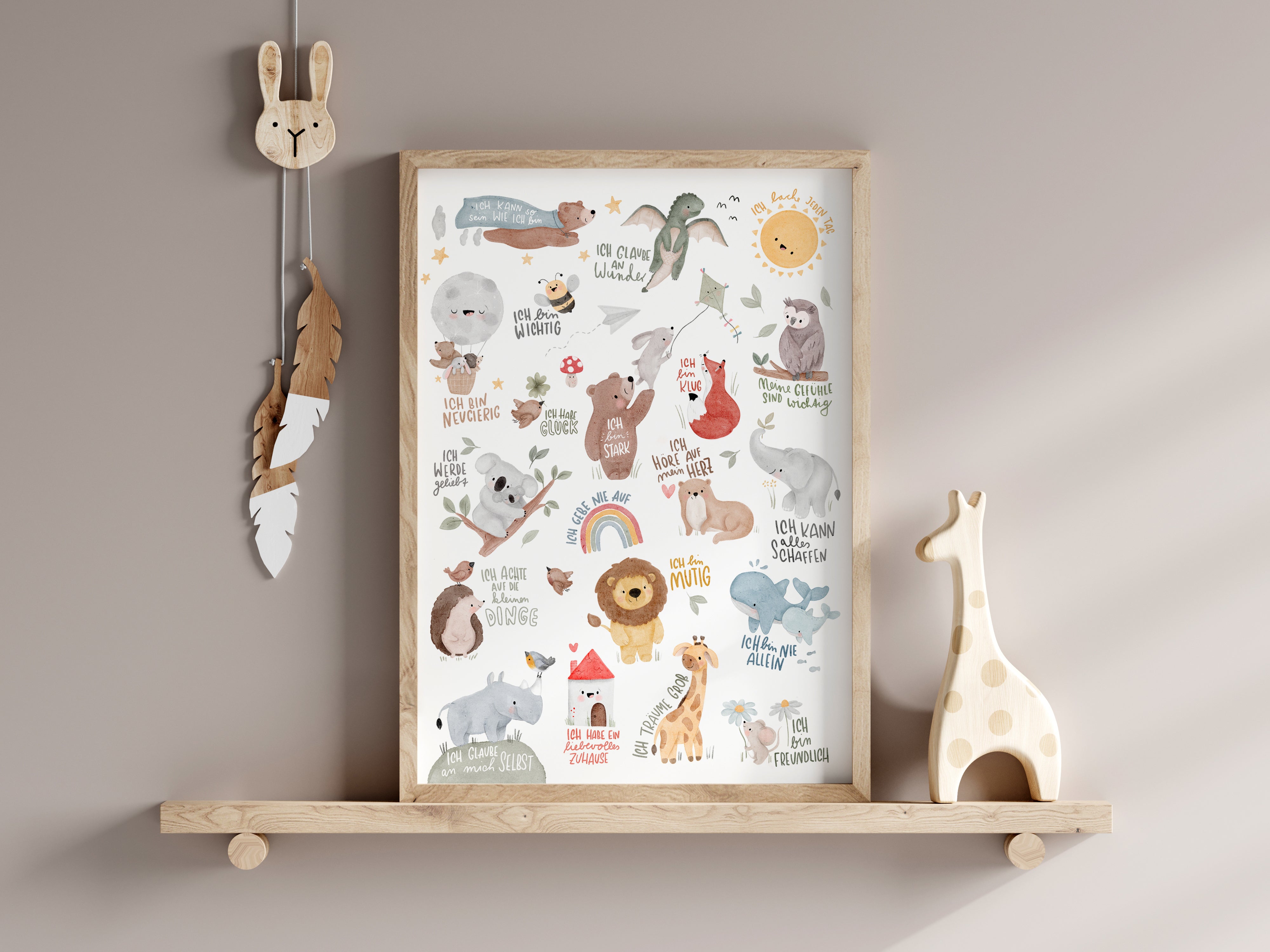 Poster/Kunstdruck/Affirmationen/Motivation/Schulanfang - Glaube an Wunder