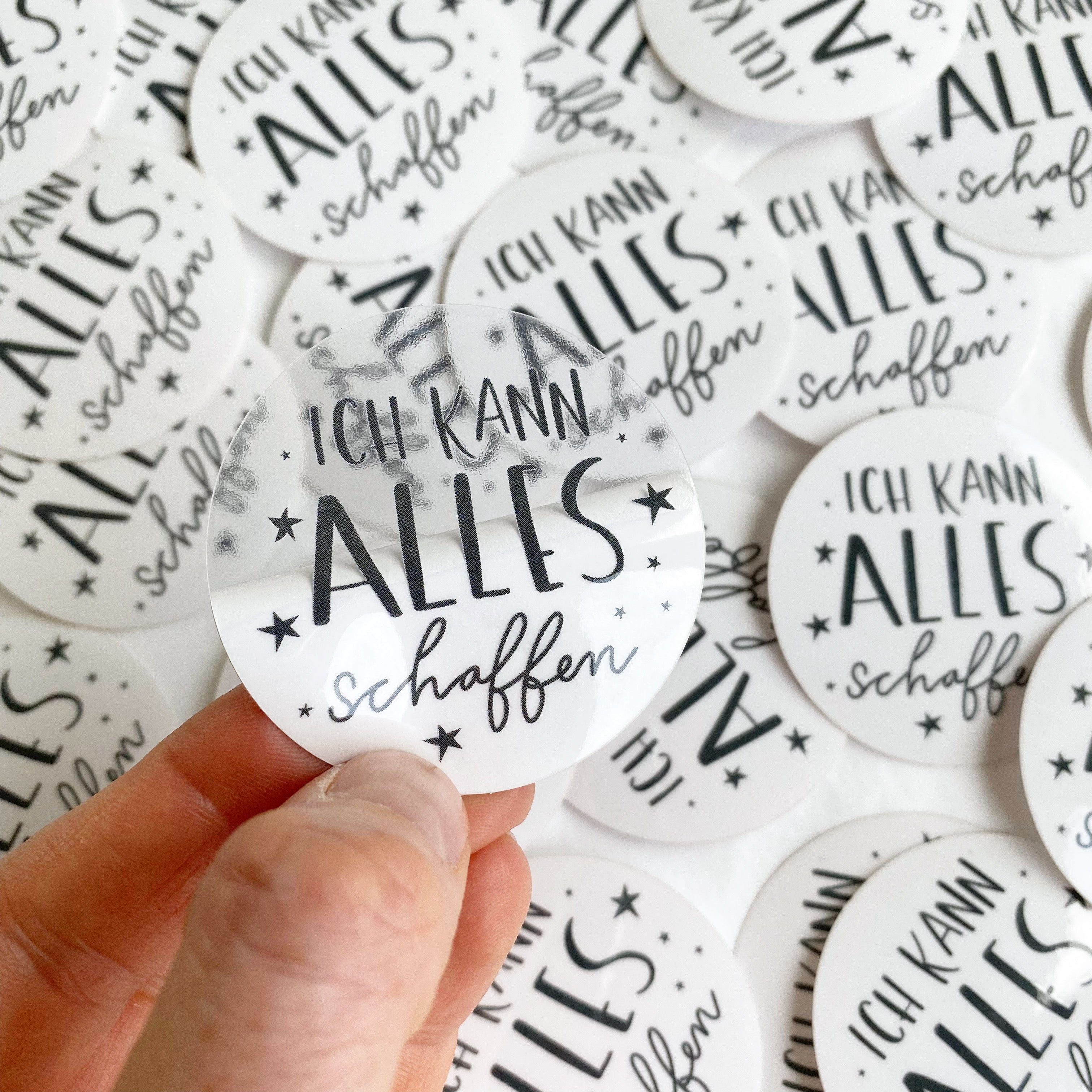 I can do anything - Vinyl sticker with transparent border