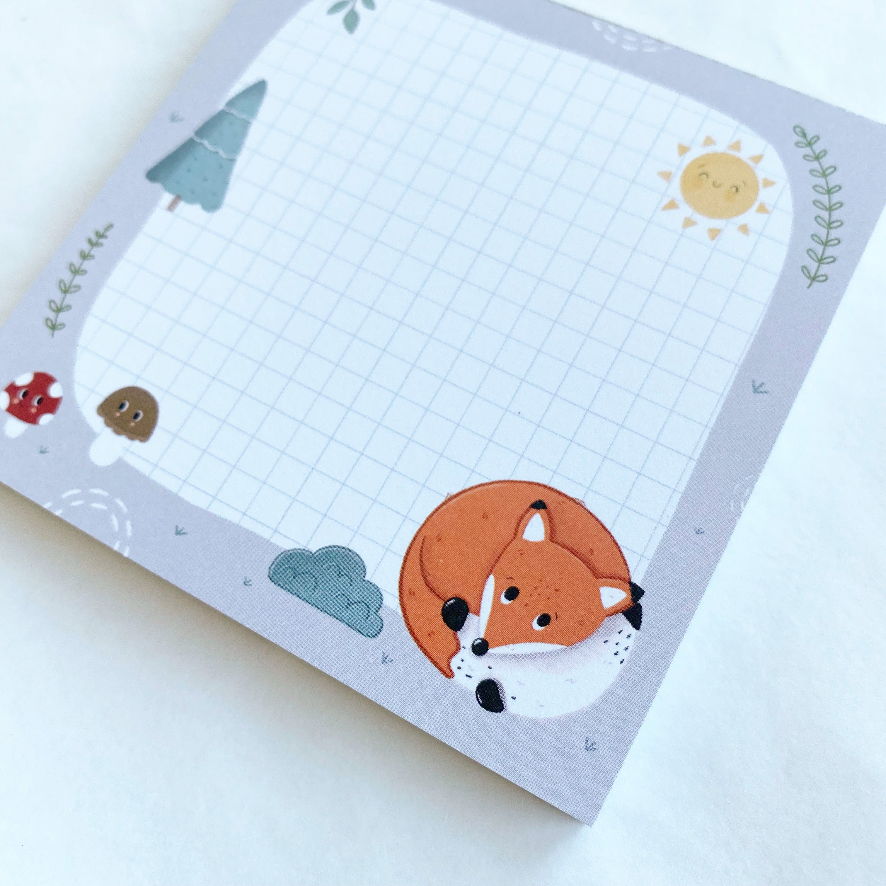 Notizblock / Memopad - Fuchs