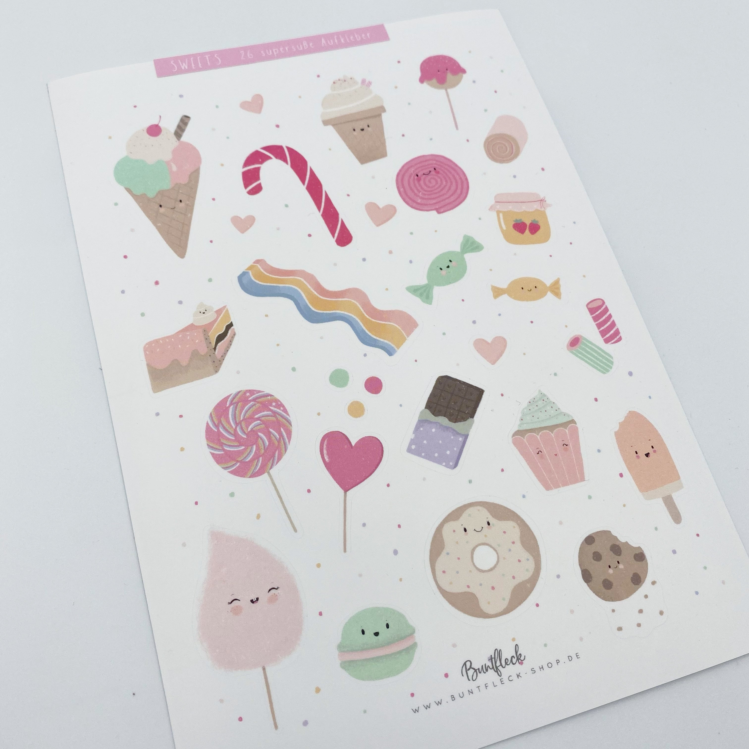 Stickersheet/Stickerbogen/Vinyl - Süße Süßigkeiten