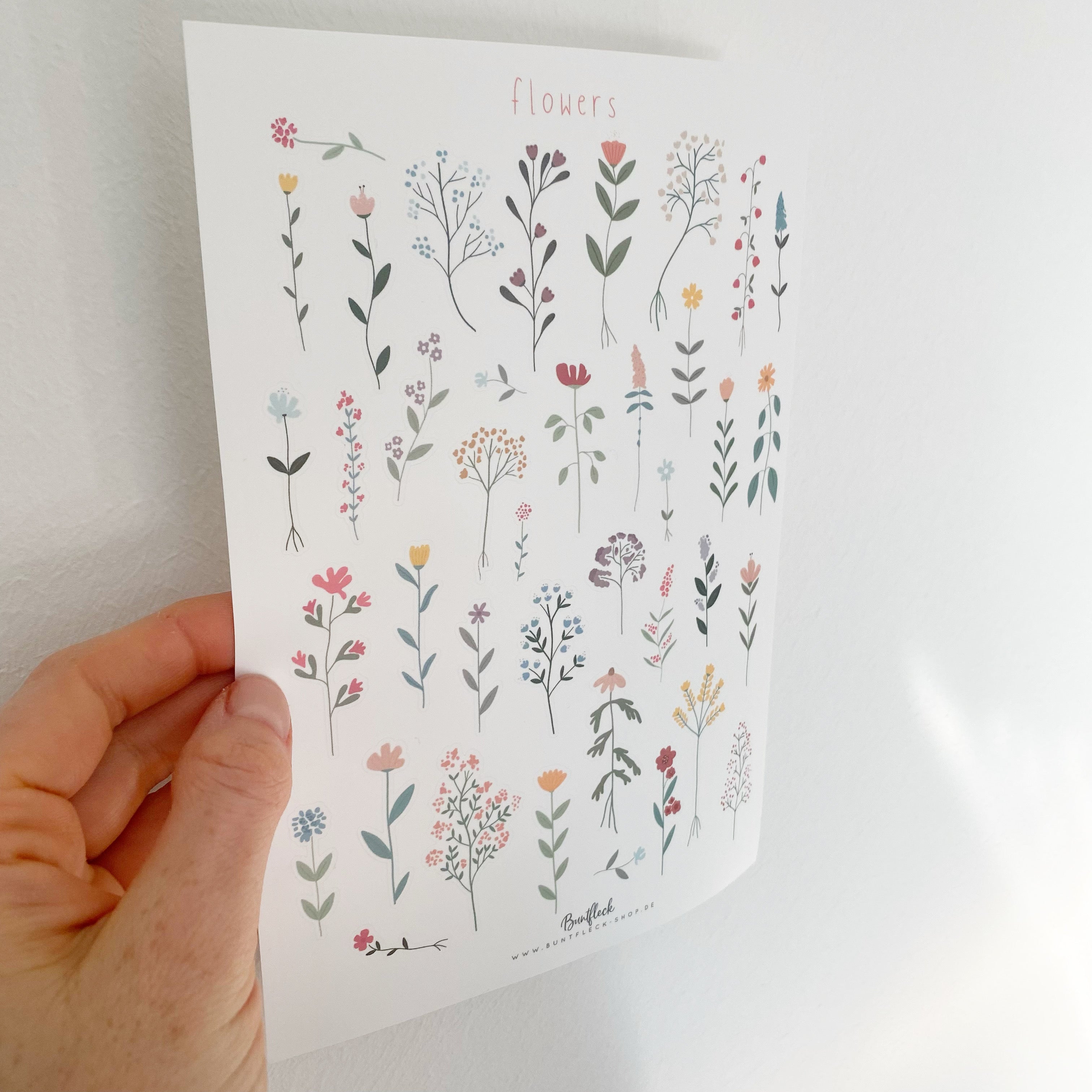Stickersheet/Stickerbogen/Washipapier/Vinyl - flowers