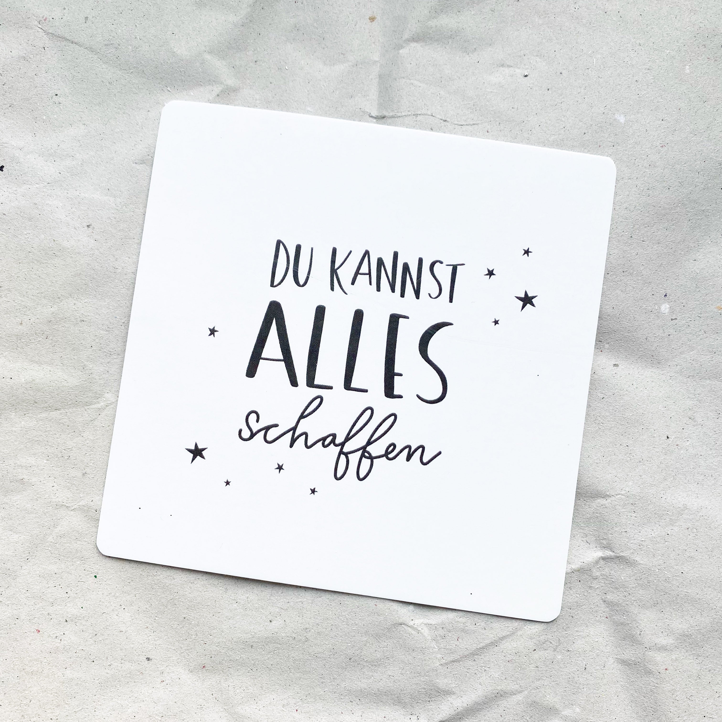 Karte/Postkarte quadratisch - Du kannst alles schaffen