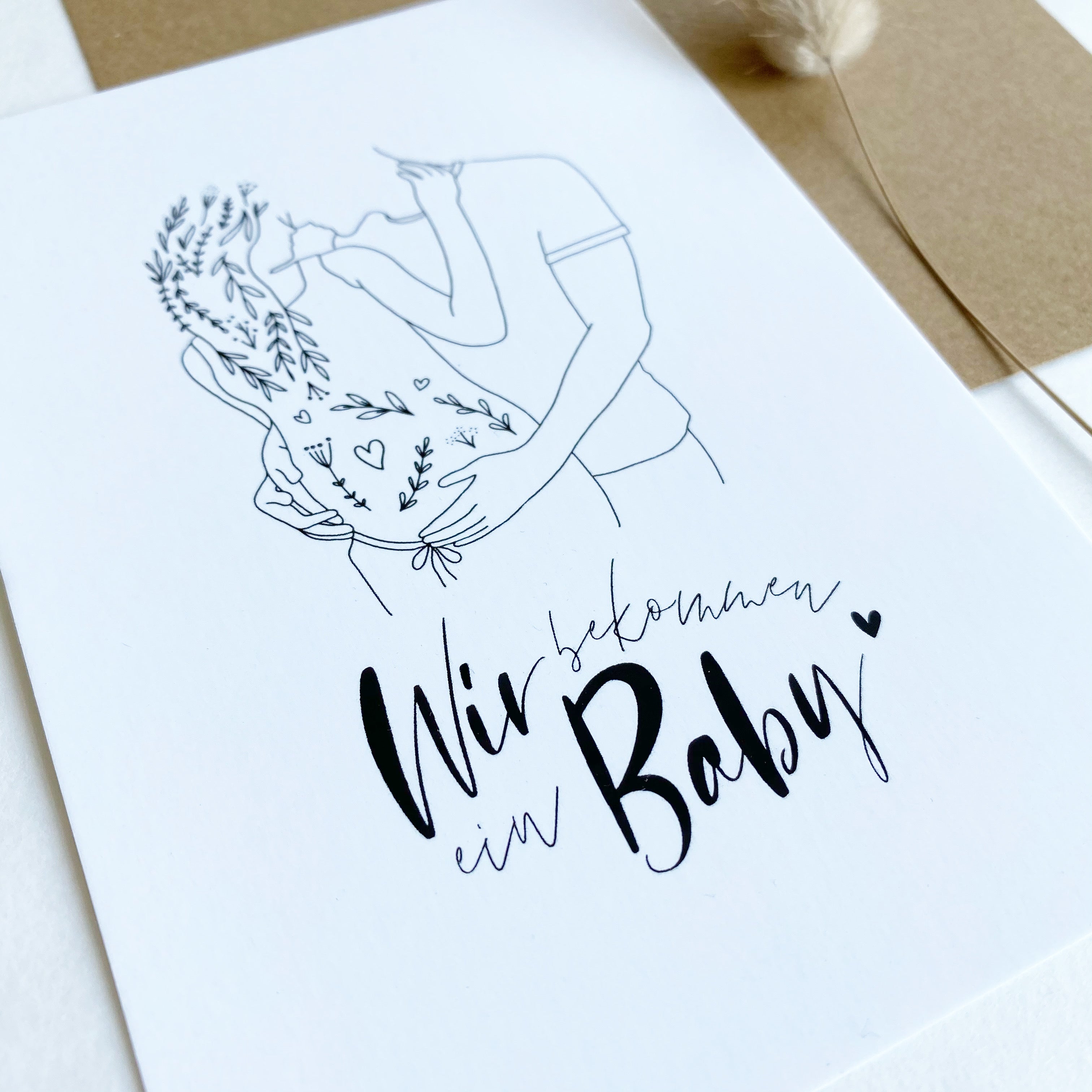 Karte/Postkarte - Wir bekommen ein Baby