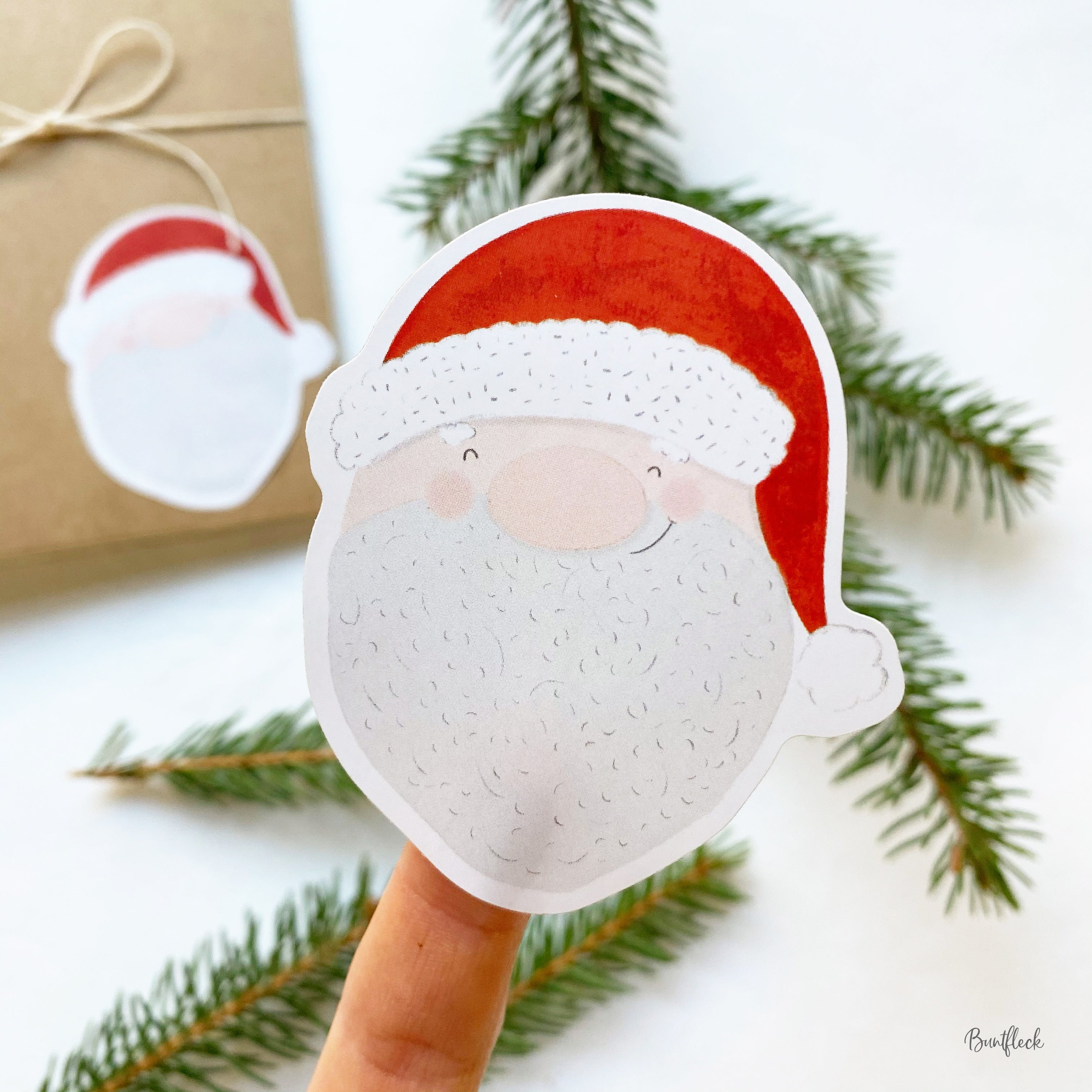 Stickers/Labels - Santa