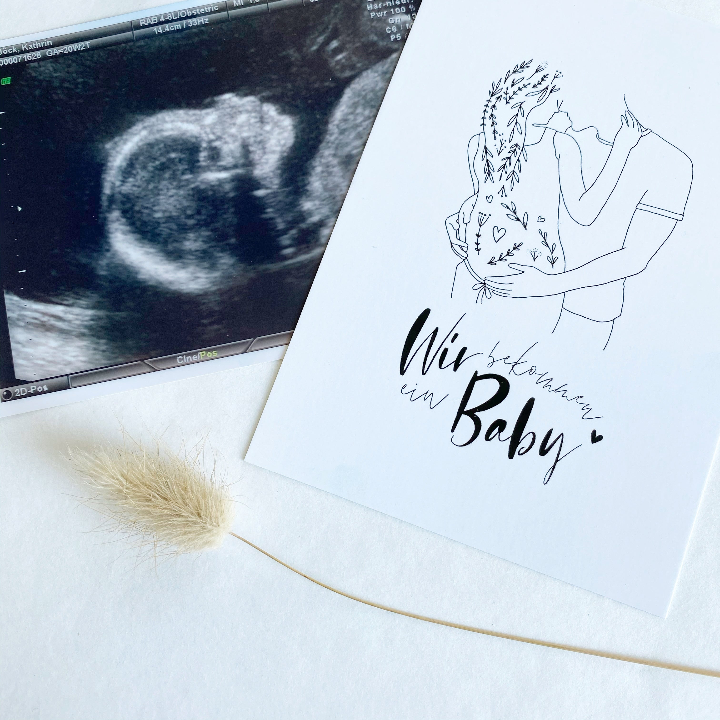 Karte/Postkarte - Wir bekommen ein Baby