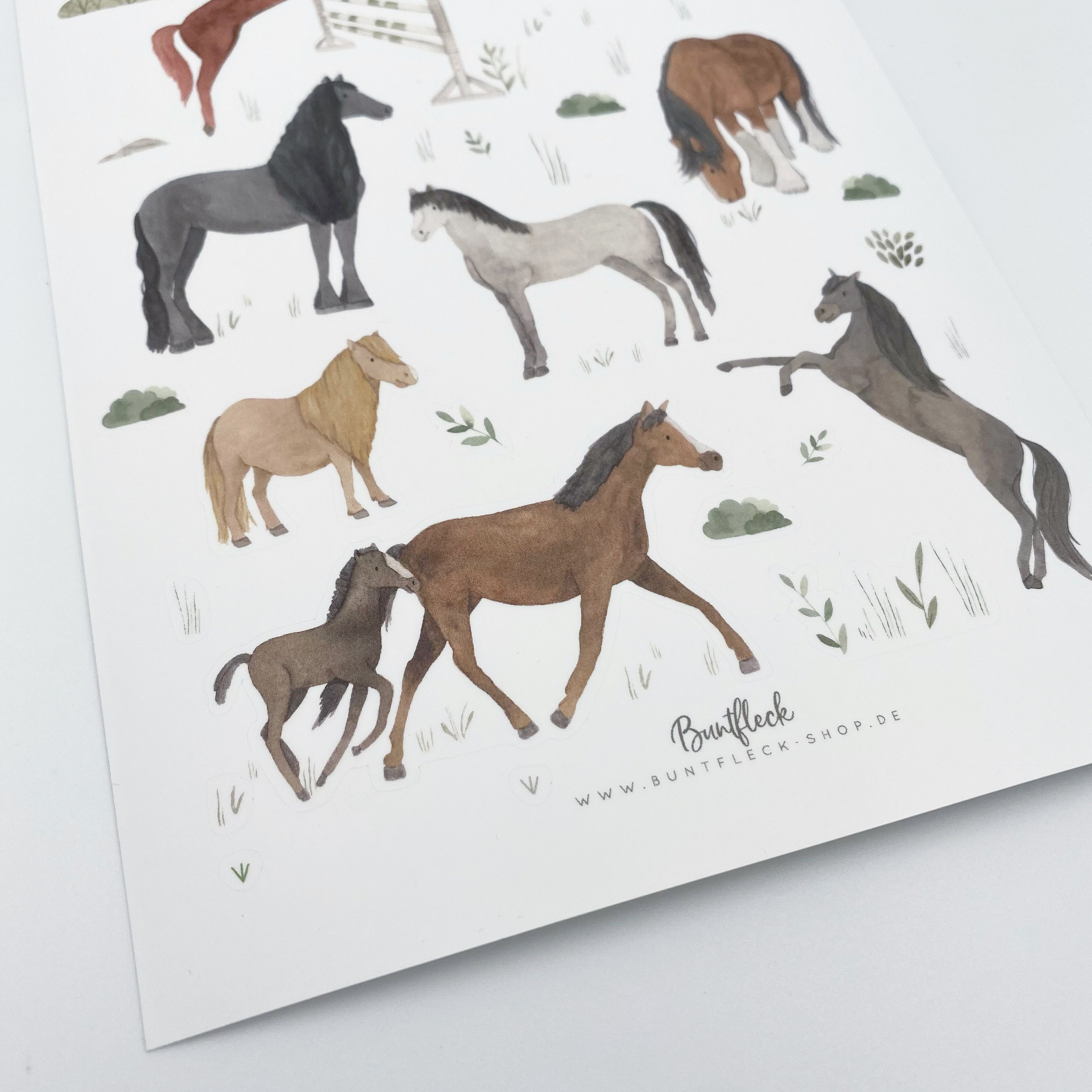 Stickersheet/Stickerbogen/Vinyl - Pferde