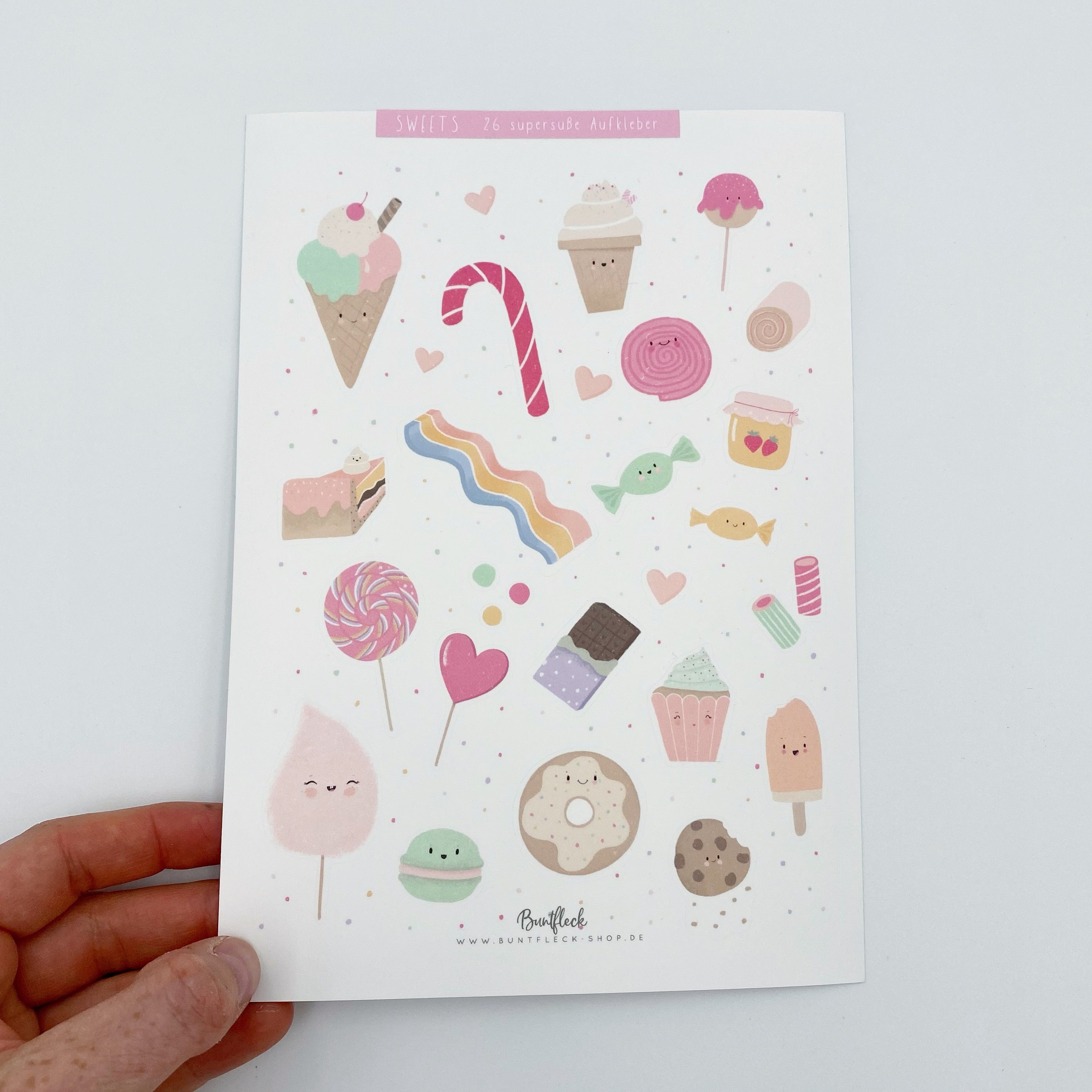 Stickersheet/Stickerbogen/Vinyl - Süße Süßigkeiten