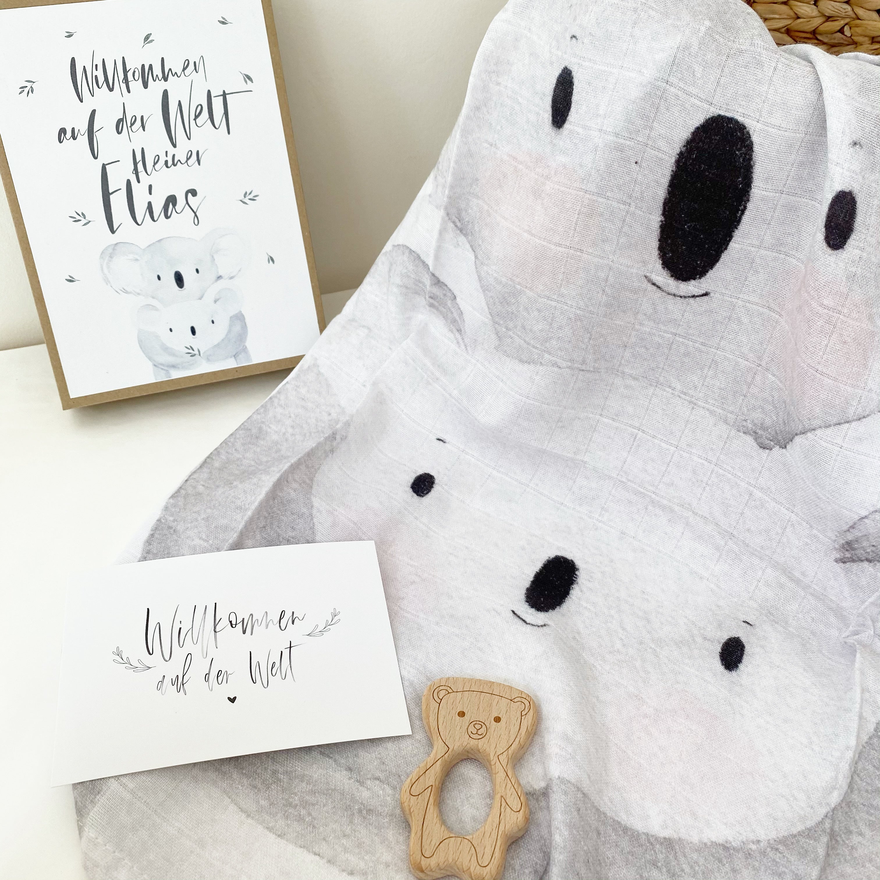 Baby Gift Box / Newborn Set / Muslin Cloth - Koala