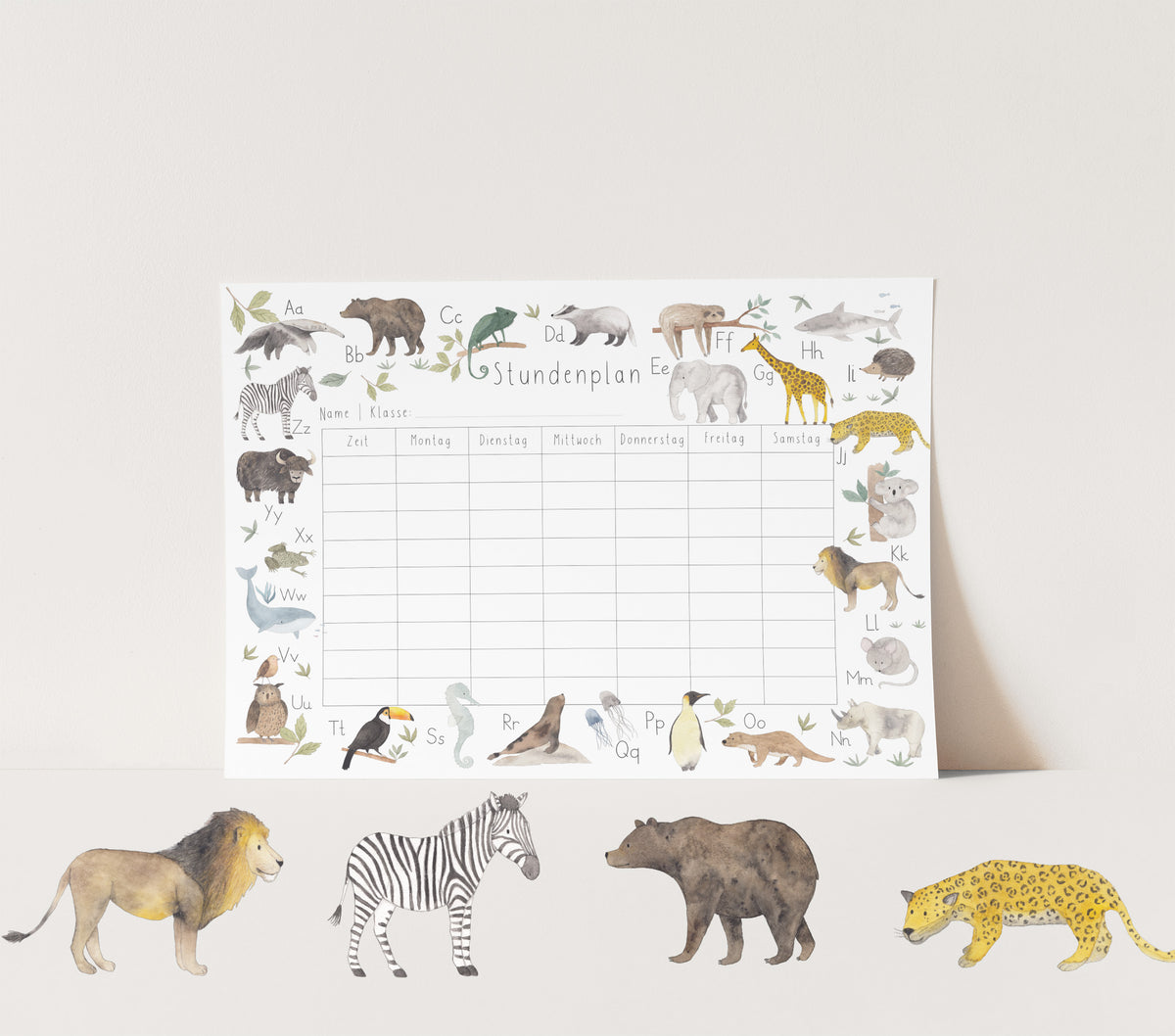 Stundenplan - ABC Tiere – Buntfleck