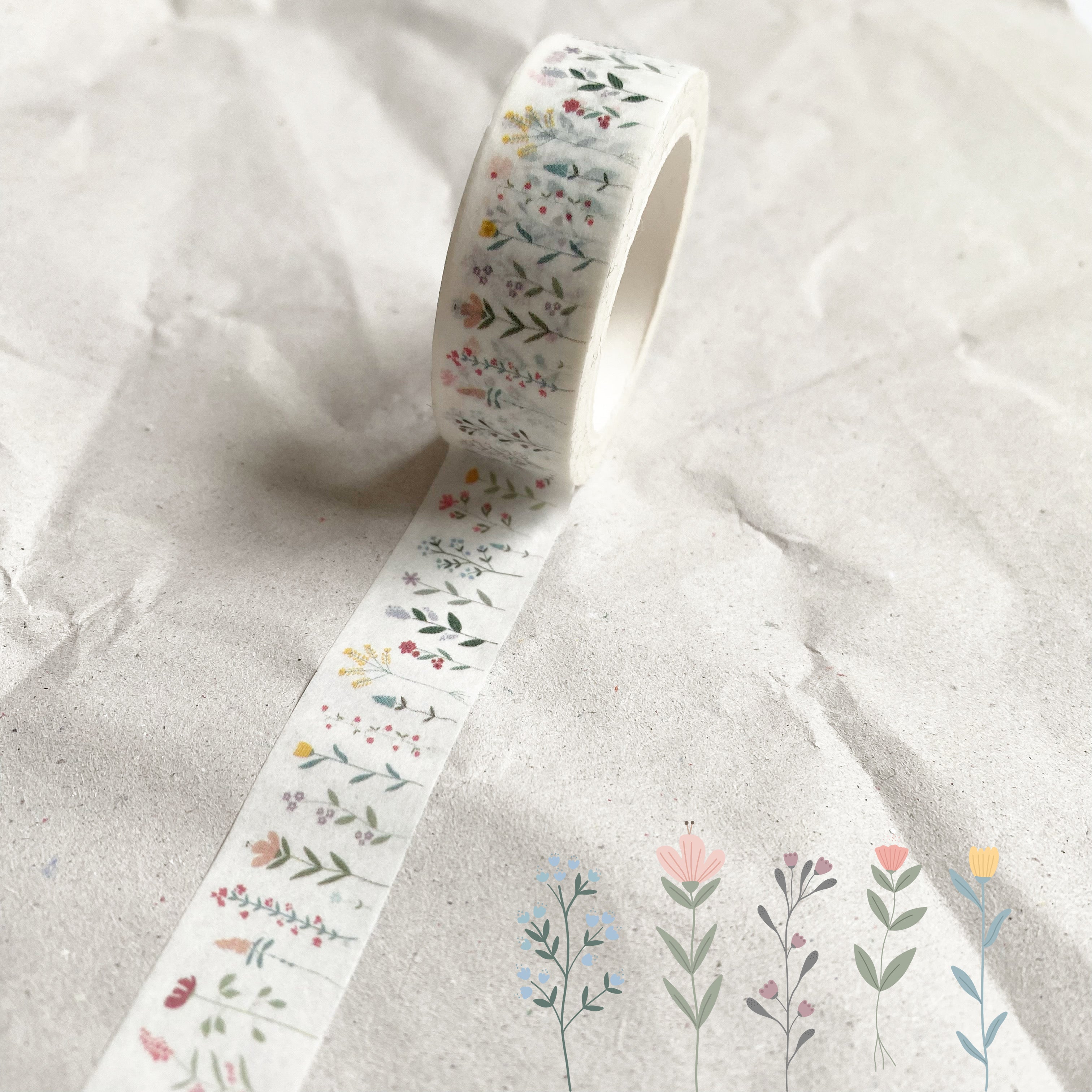 Washi Tape / Klebeband - Bunte Blümchen