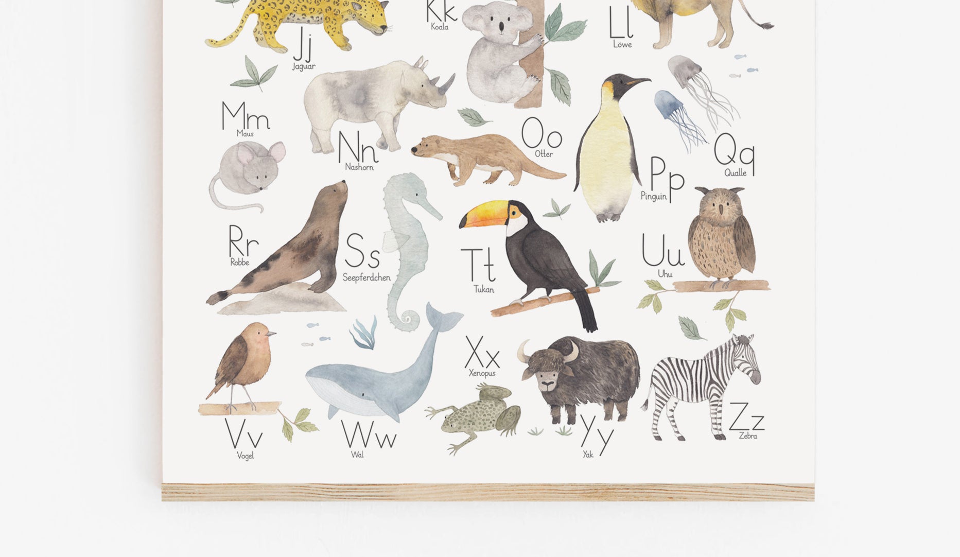Art Print/Poster - Alphabet Animals / Animal Alphabet / ABC