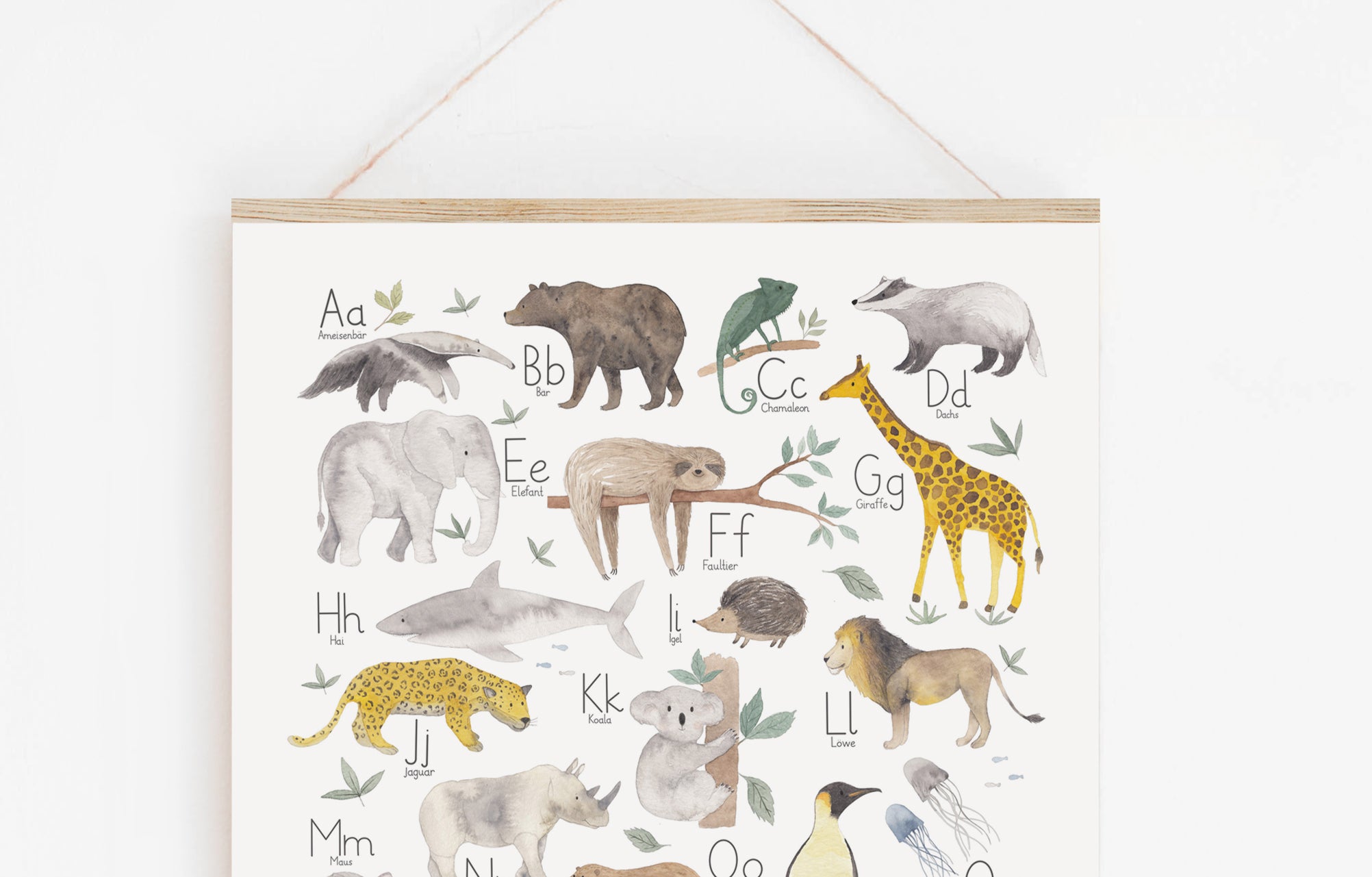 Art Print/Poster - Alphabet Animals / Animal Alphabet / ABC
