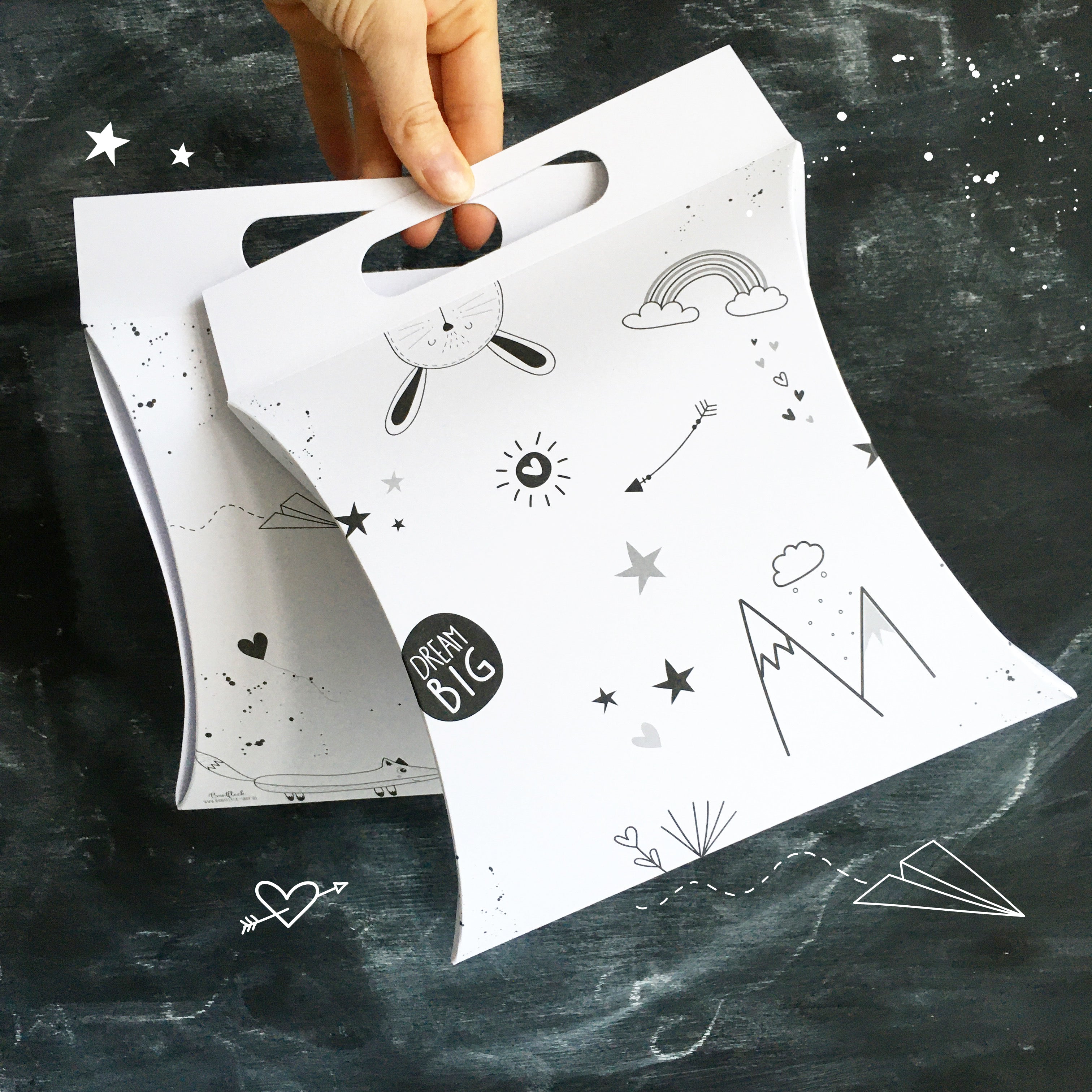 Kissenschachtel / Geschenkboxen / Mitgebsel Kindergeburtstag