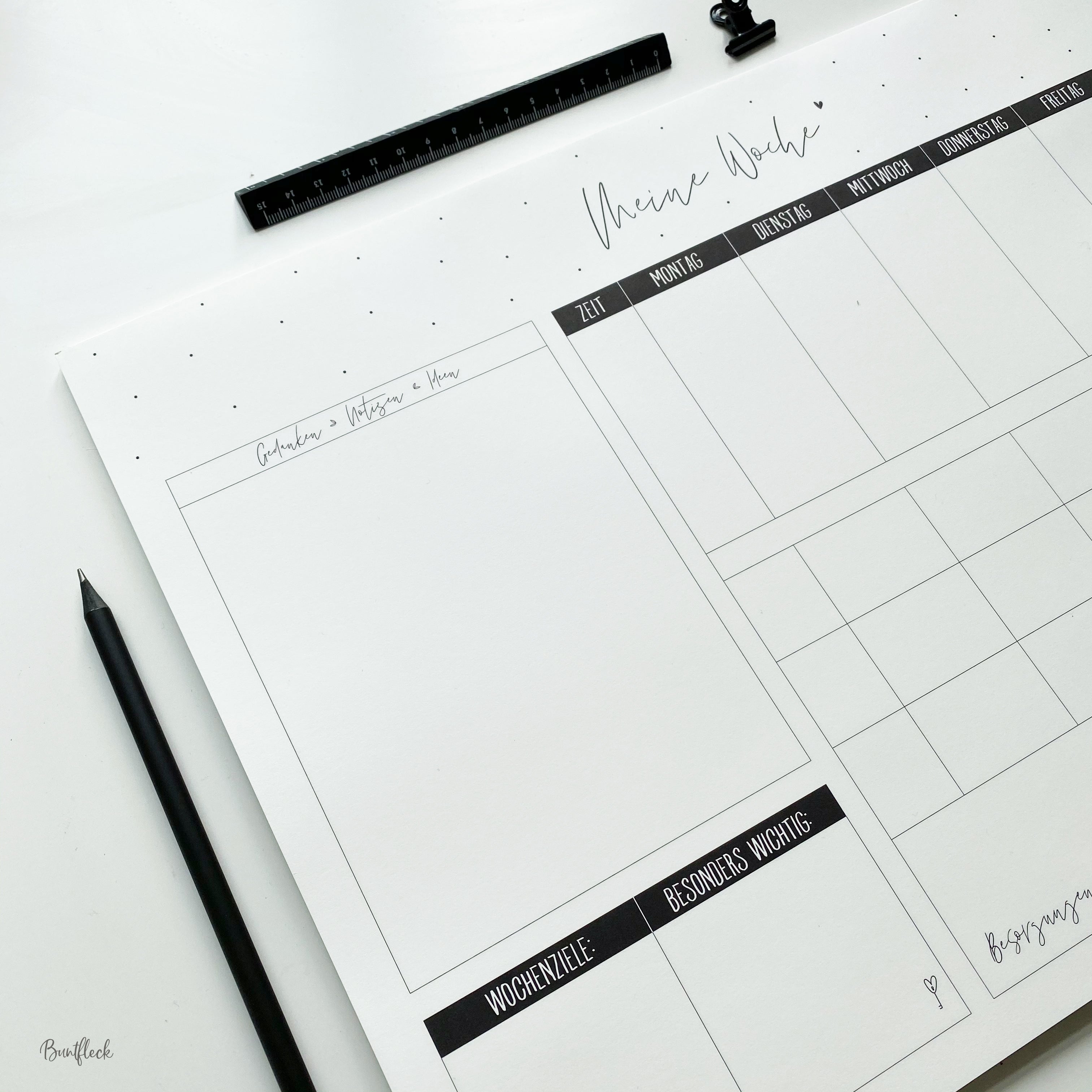 Desk pad - weekly planner/family planner