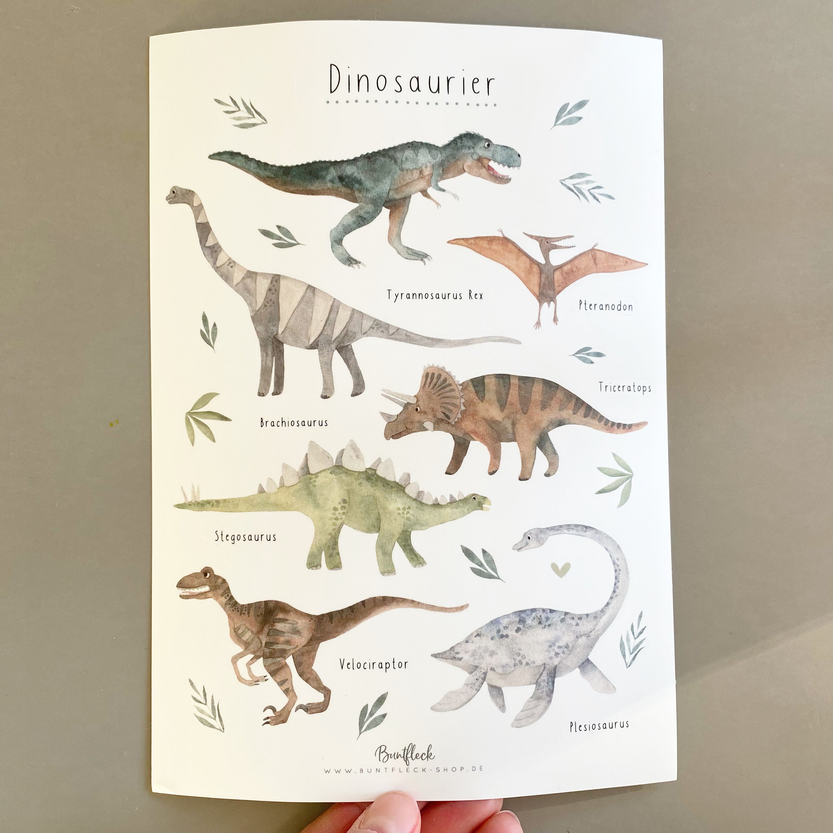 Stickersheet/Stickerbogen/Washipapier/Vinyl transparent- Dinos