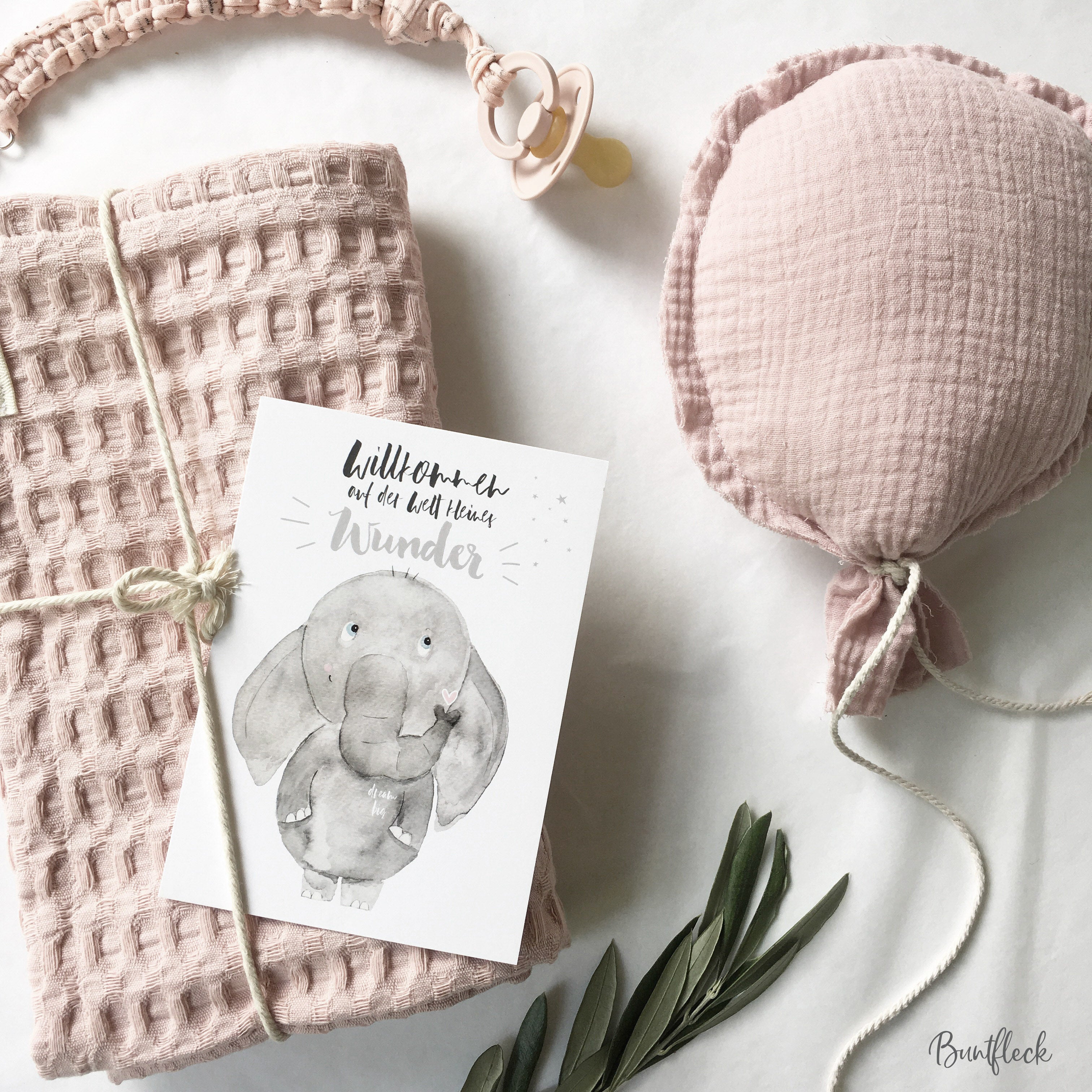 Card - Welcome to the World/Little Elephant Rudi