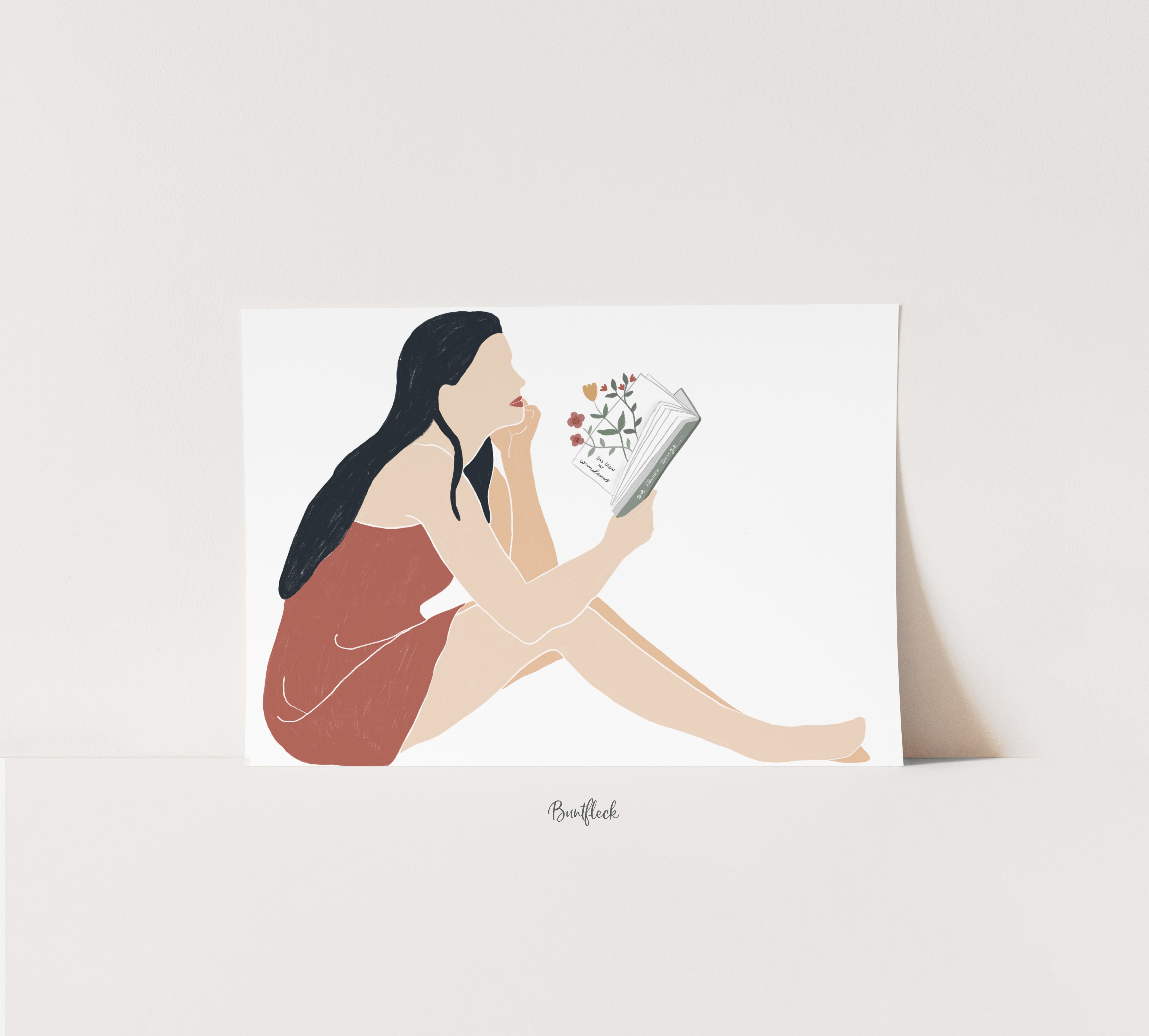 Art print/poster - Woman in red