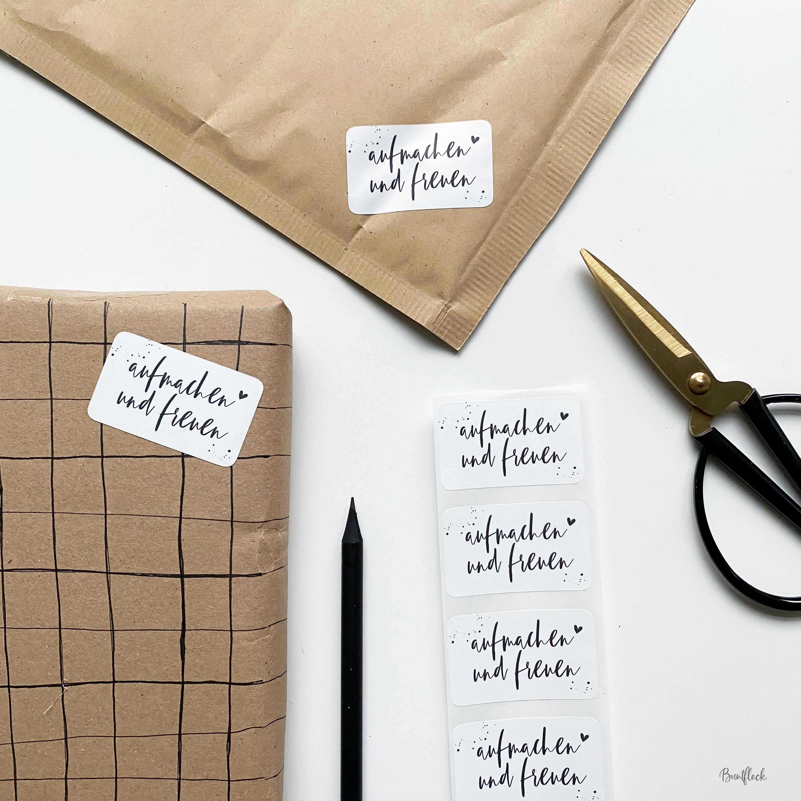 Stickers / labels - open and enjoy