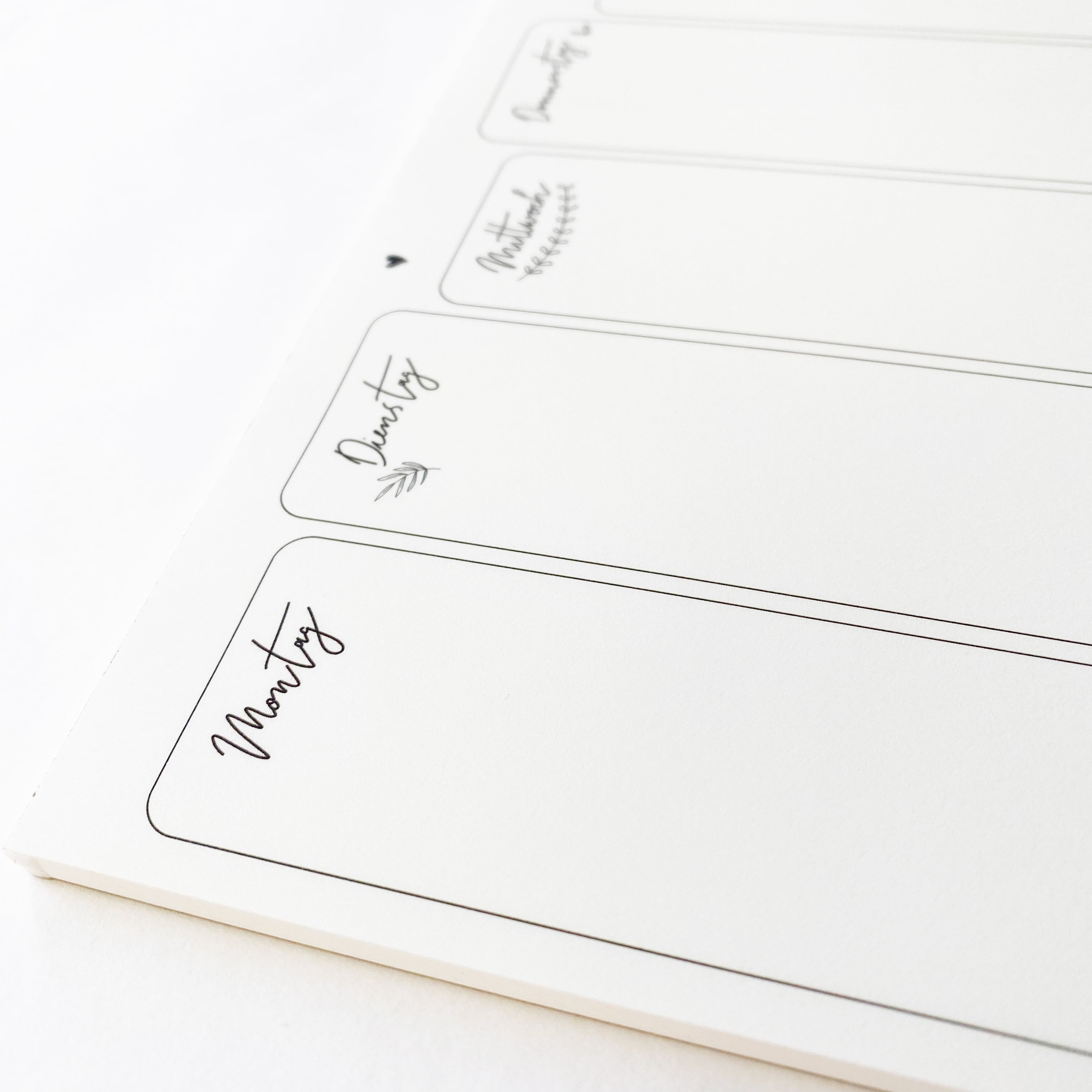 Weekly planner / notepad - flowers