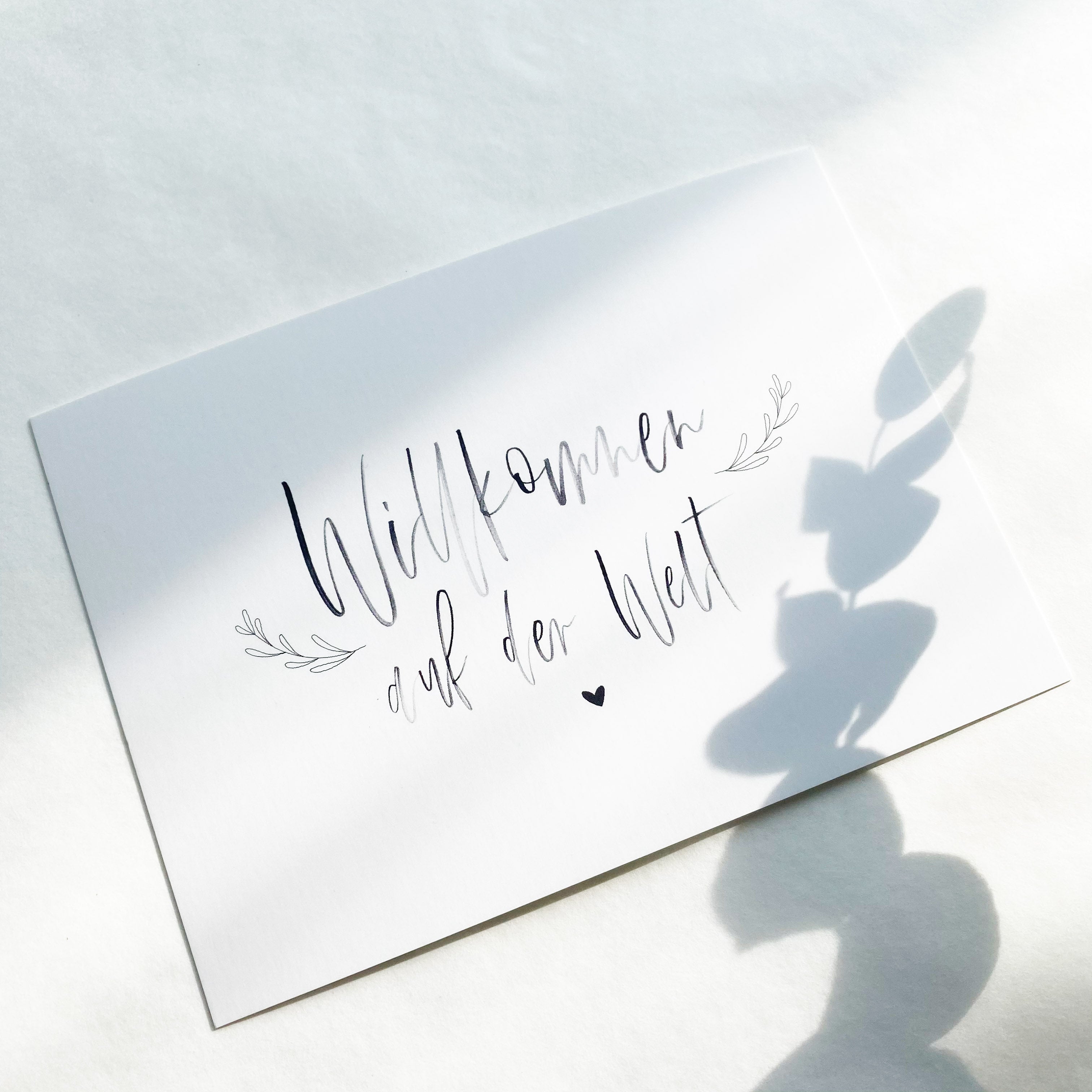 Postkarte/Karte - Willkommen auf der Welt