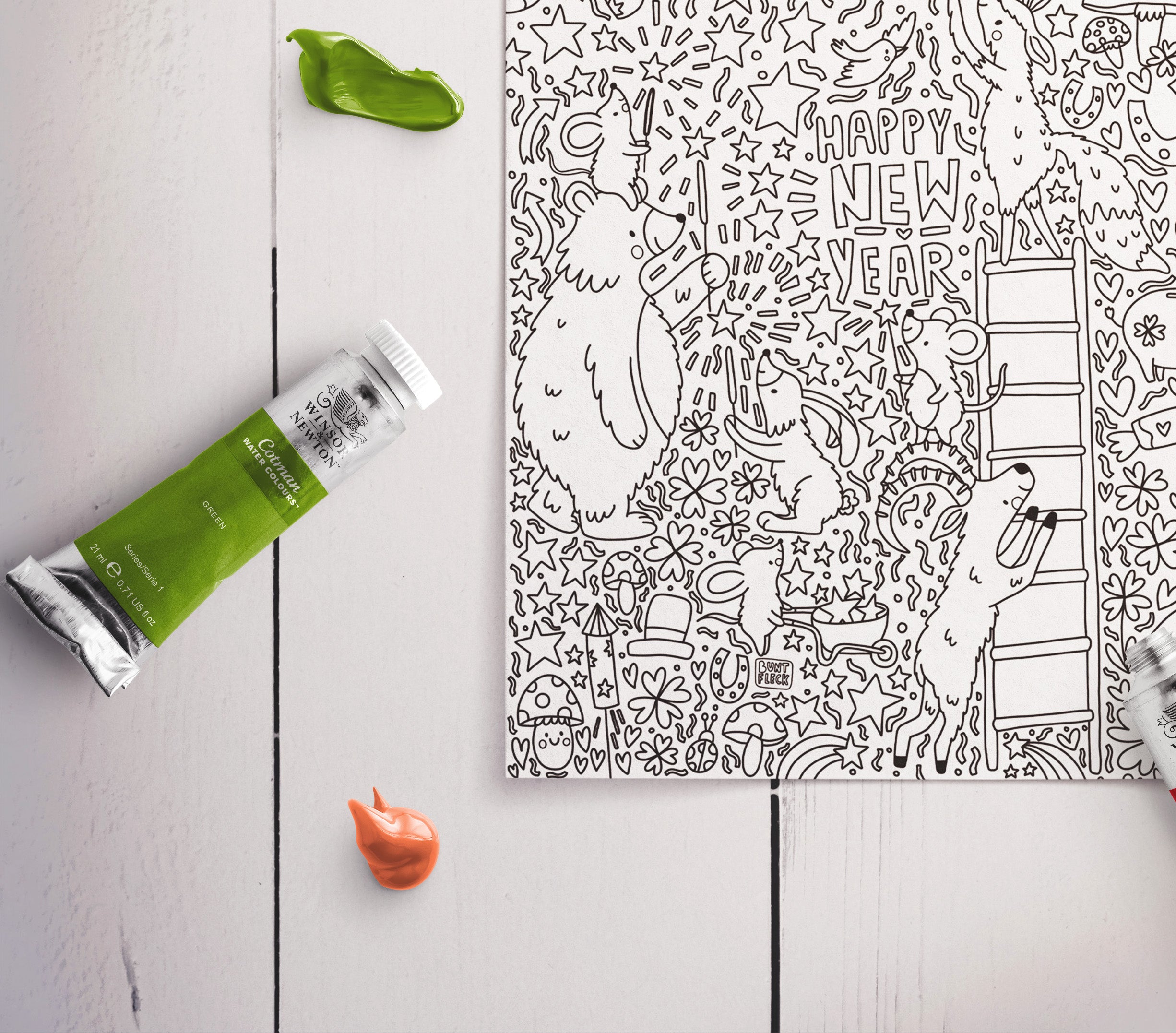 Coloring page Doodle January