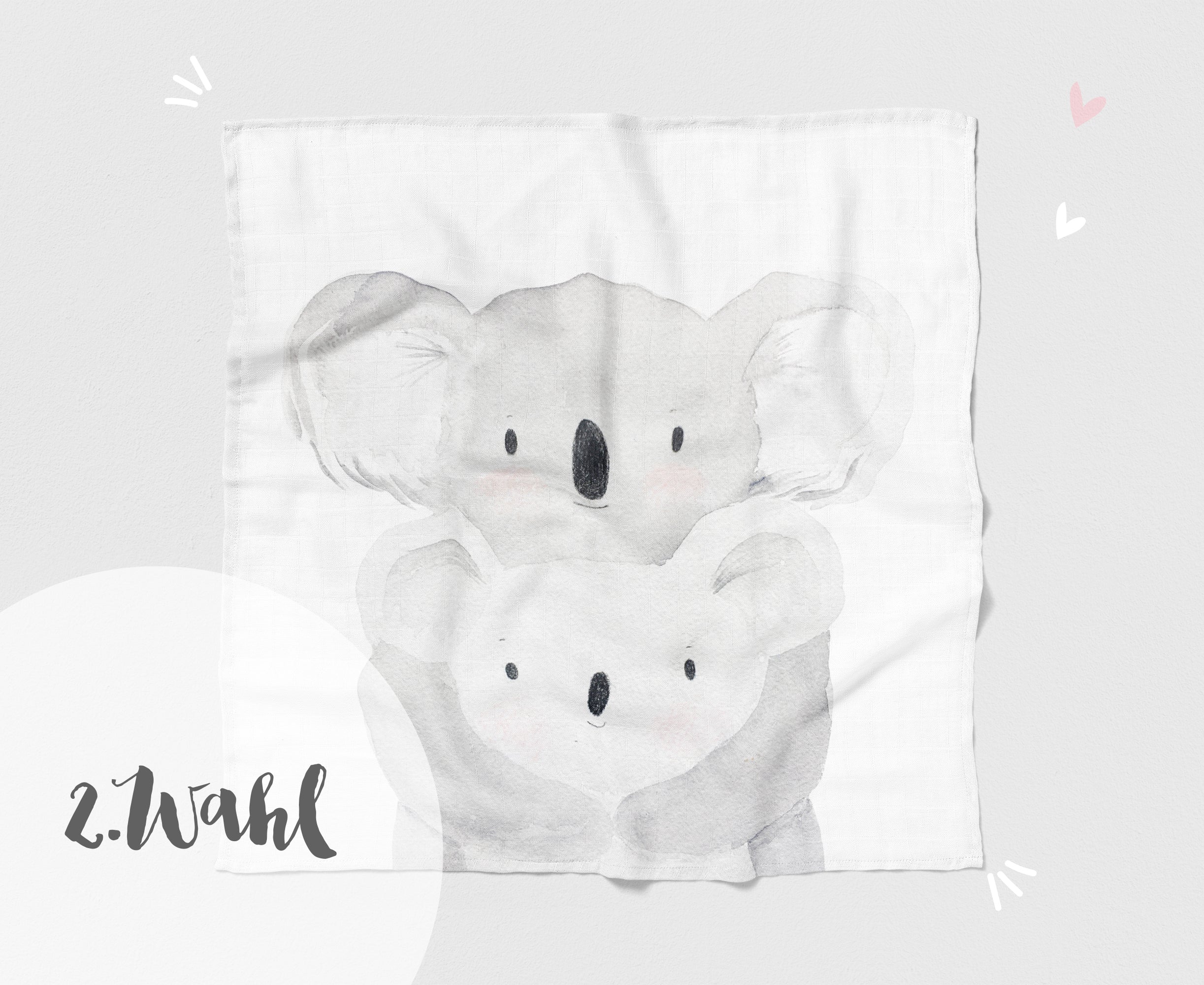 2.WAHL - Musselintuch mit süßen Koalas