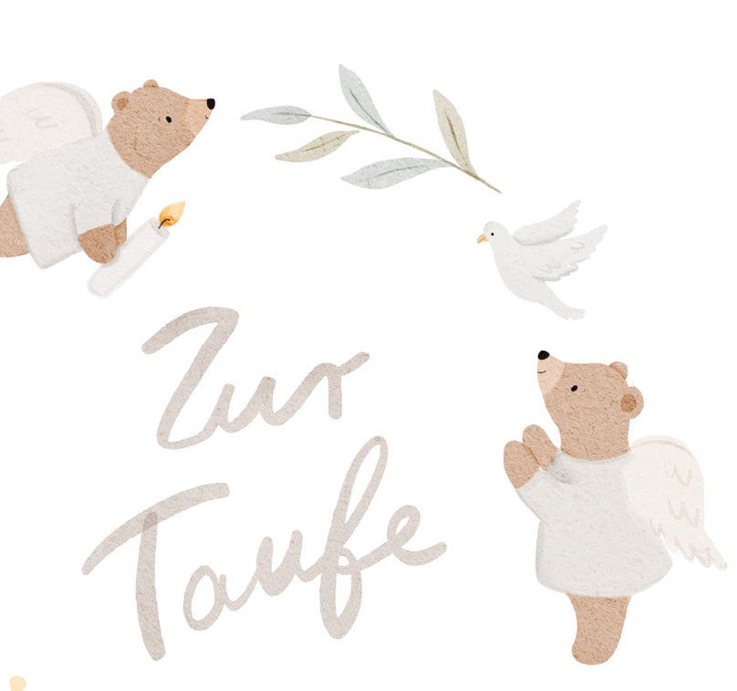 Card/Postcard/Greeting Card / Baptism - Little Angels