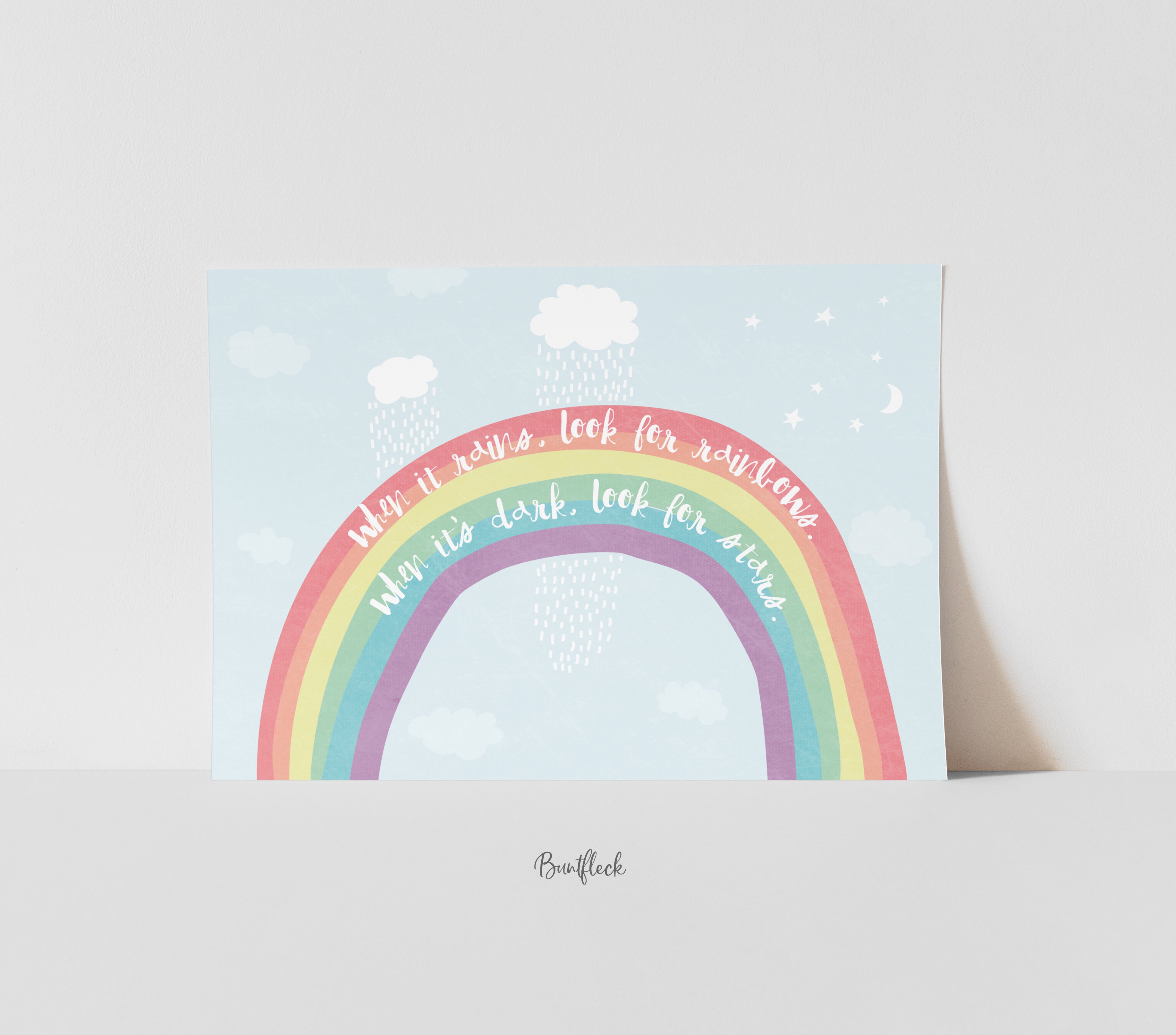 Kinderbild / Poster - Regenbogen