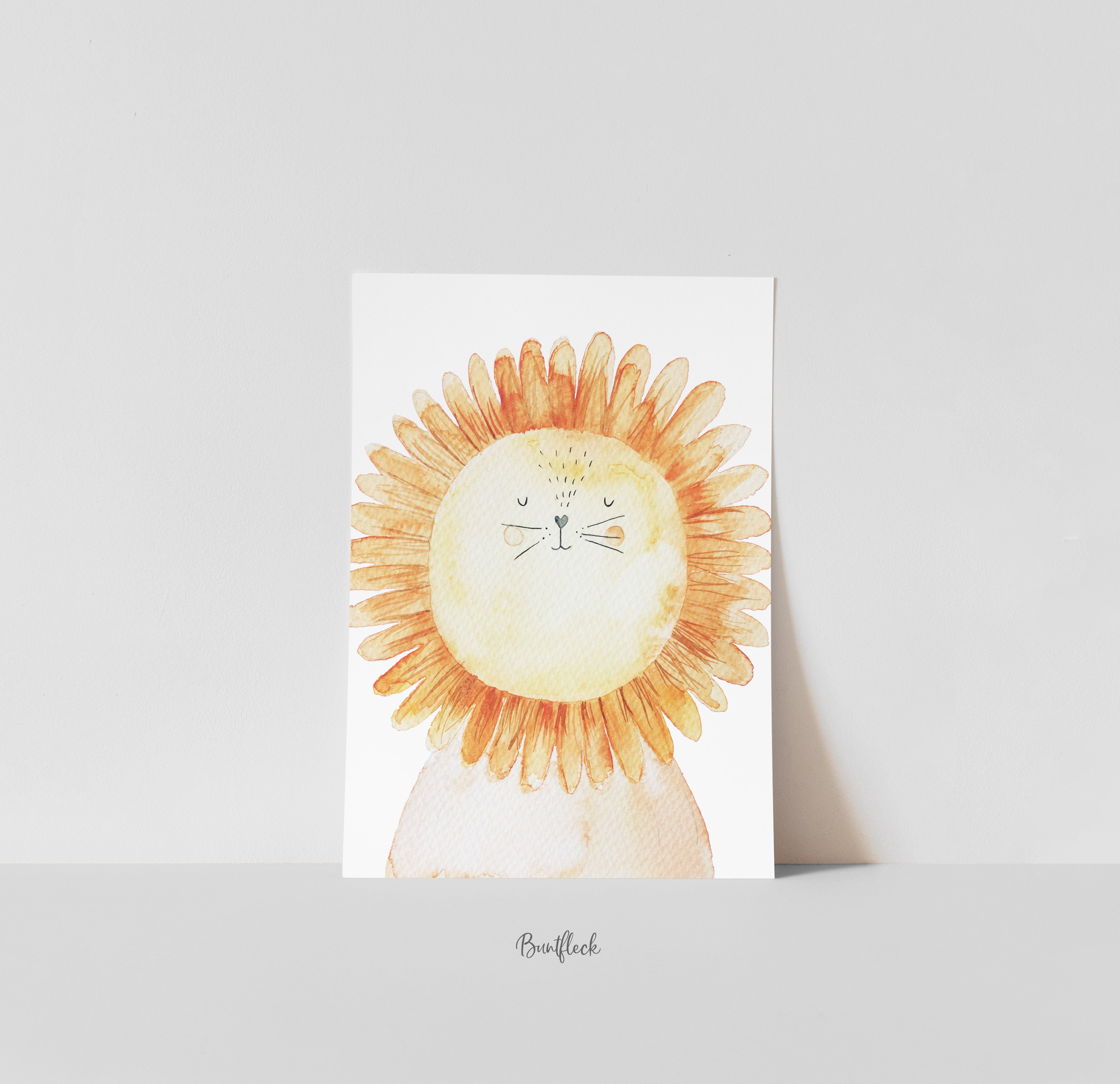 Kinderbild/Poster - Löwe Löwenzahn