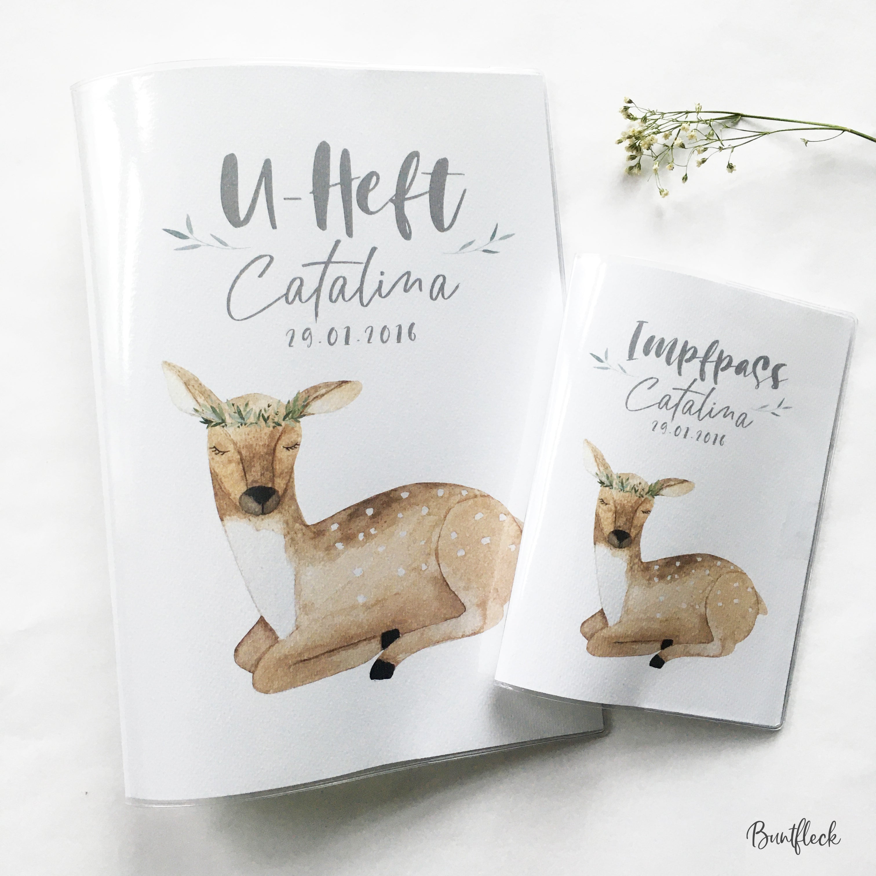 U-Heft + Impfpasshülle - Kleines Reh