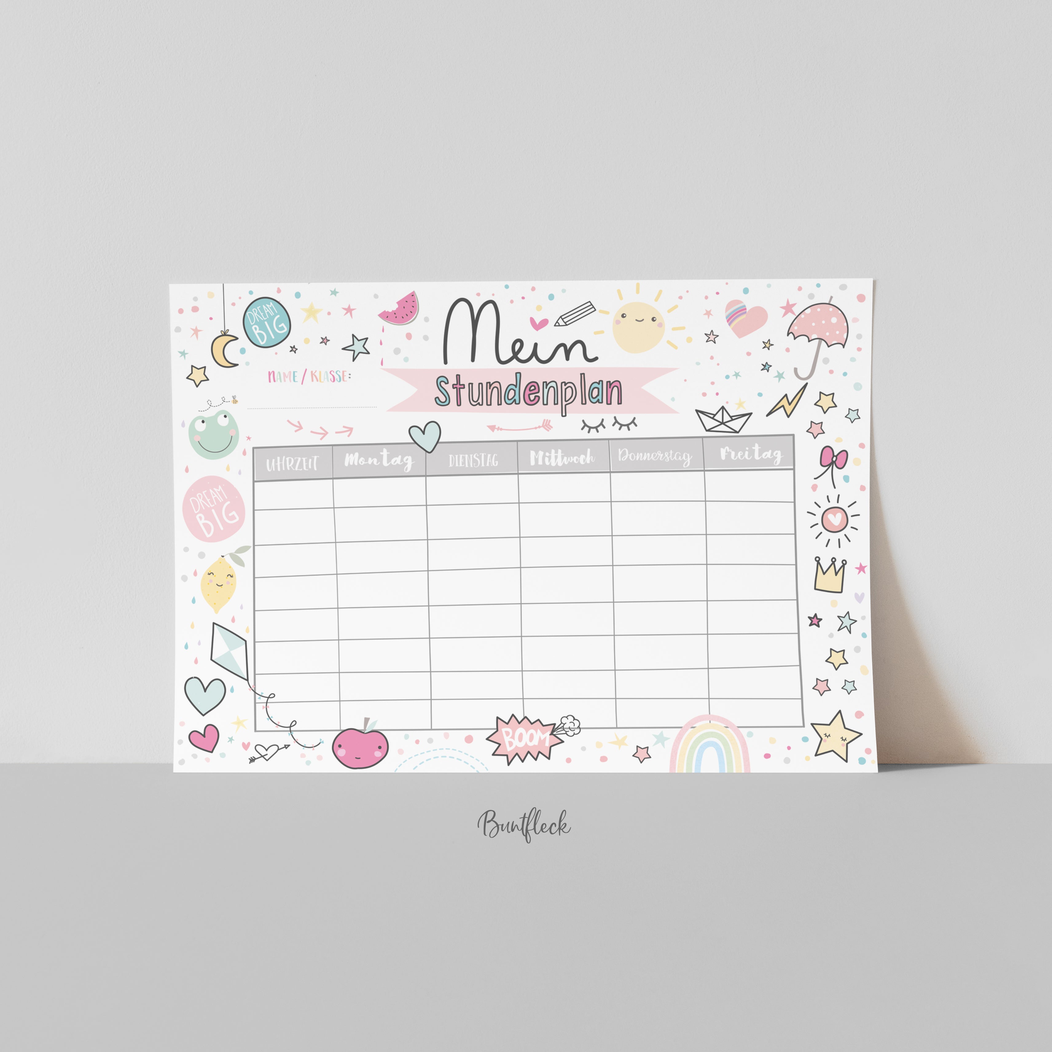 Stundenplan - pastel dreams